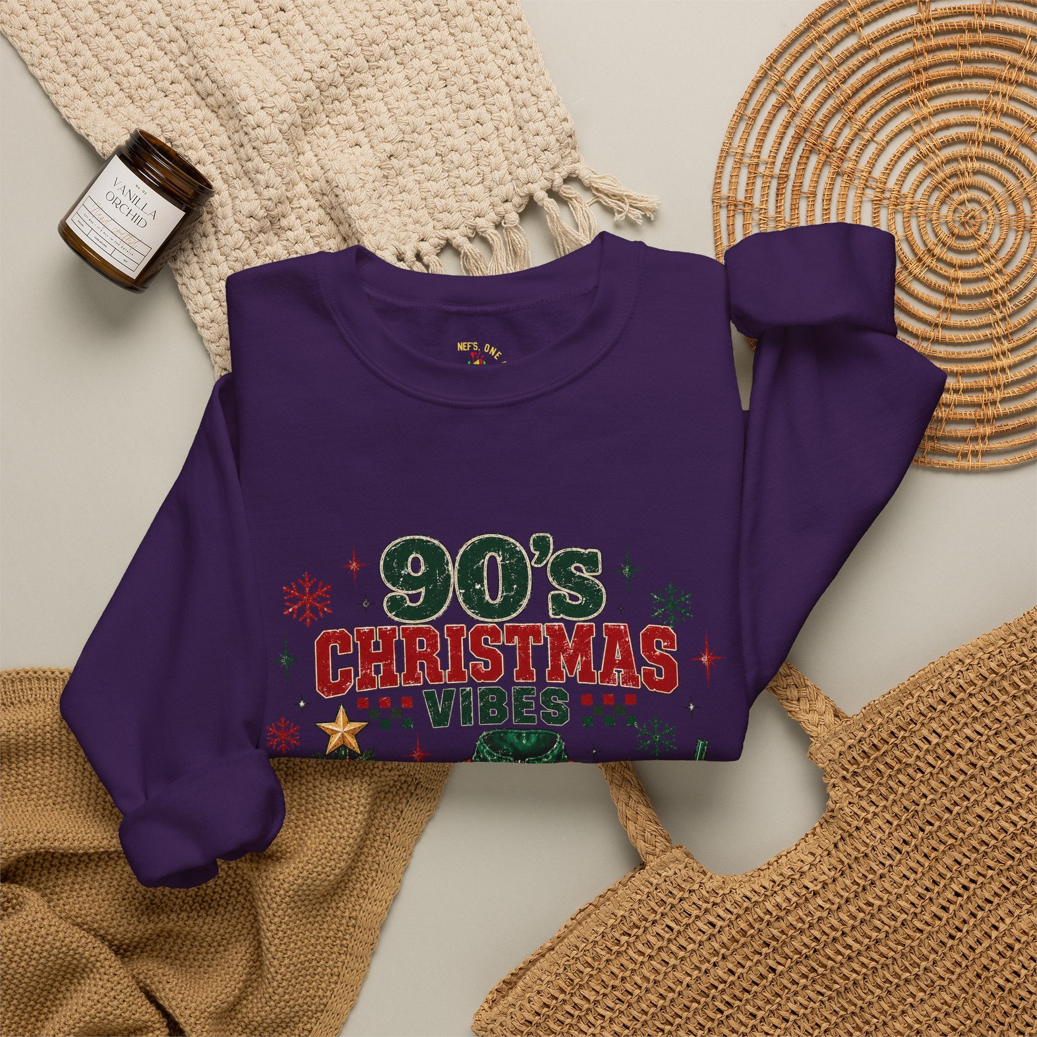 90s Christmas Vibes Crewneck Sweatshirt