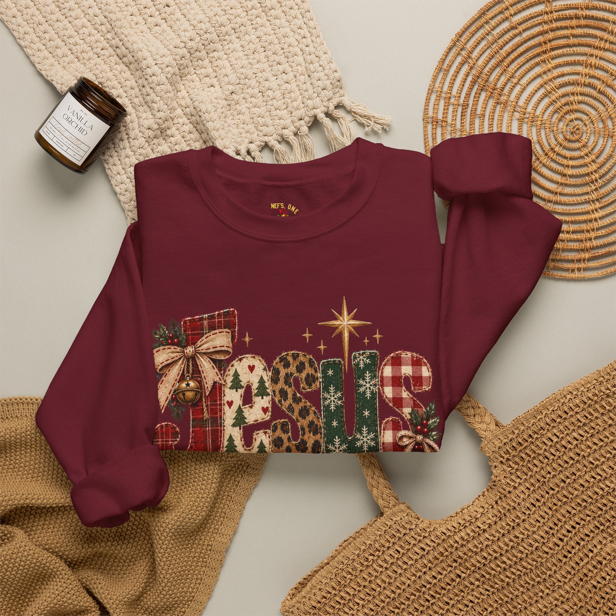 Festive Christmas Reindeer Crewneck Sweatshirt