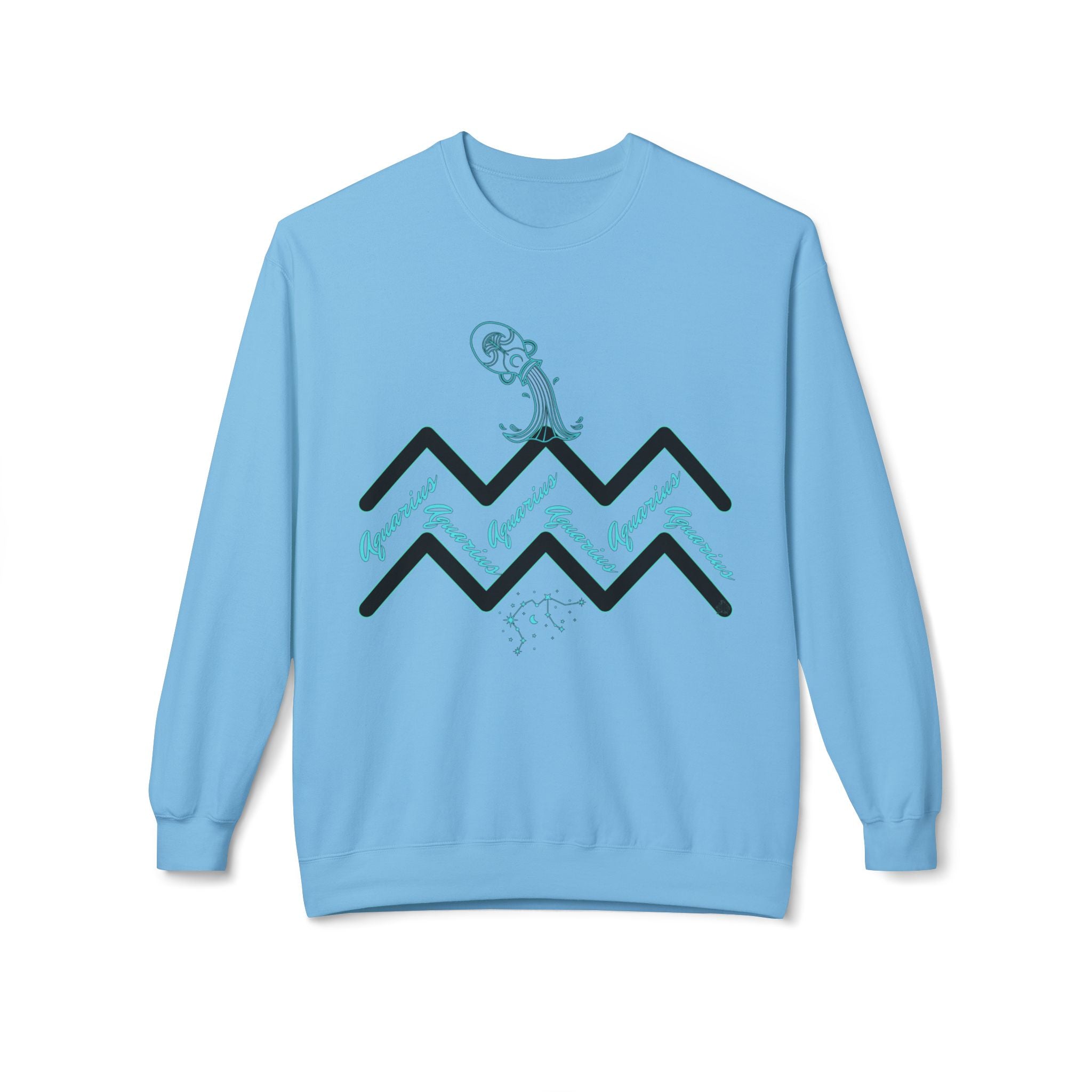 Aquarius Zodiac Sweatshirt — Water Wave Astrology Crewneck