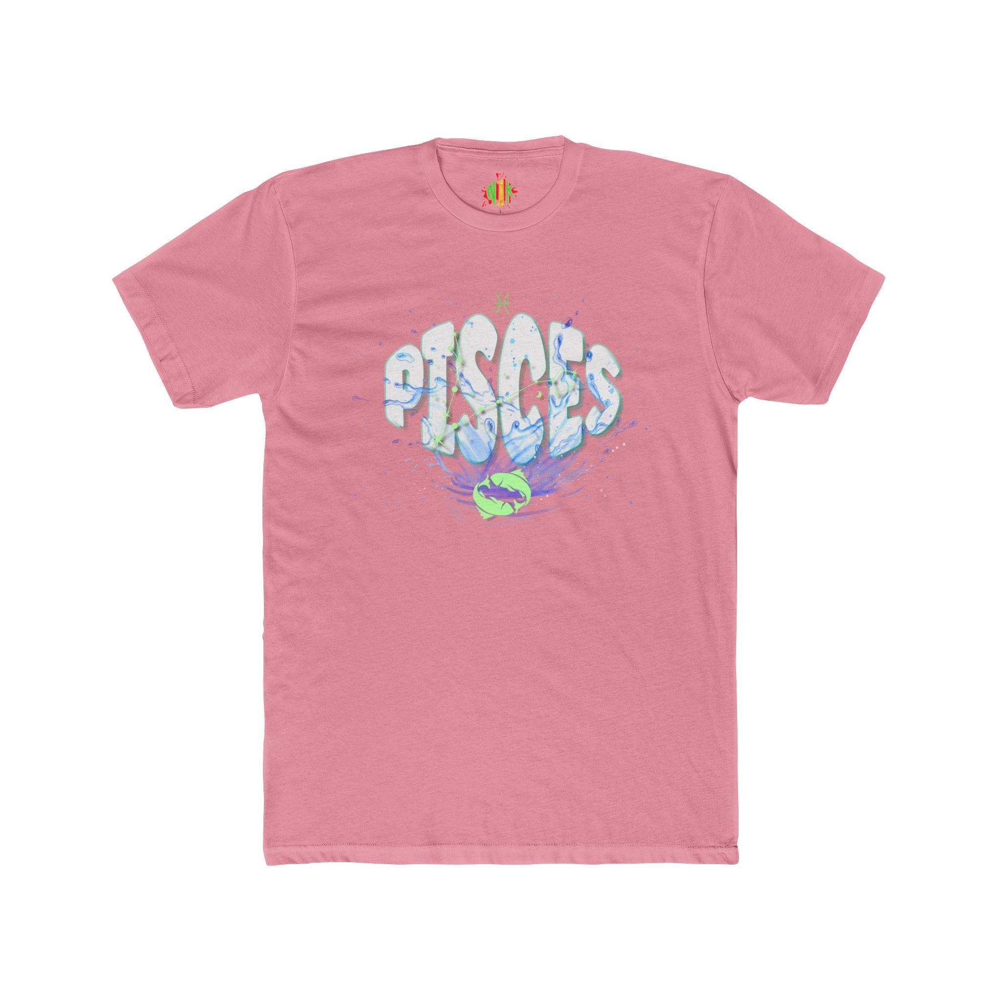 Pisces Water Zodiac unisex tee with watercolor-style Pisces sign graphic on soft breathable cotton