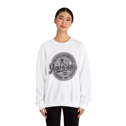 Aquarius Zodiac Unisex Casual Crewneck Sweatshirt