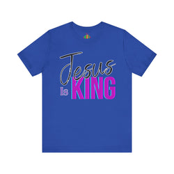 Faith-Inspired Unisex Tee | Jesus Is King Graphic T-Shirt, Christian Apparel, Religious Gift, Casual Wear, Church Outing