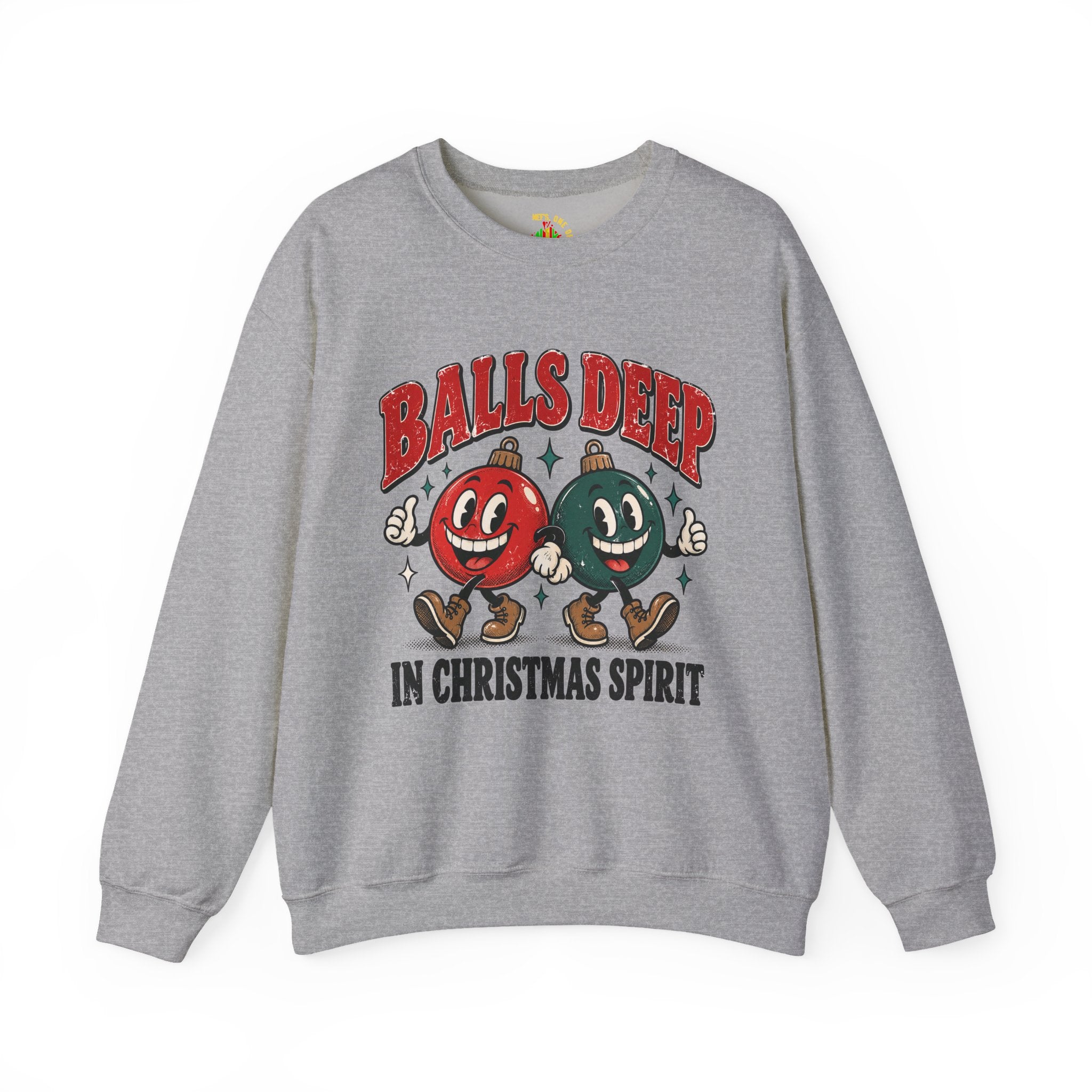 Balls Deep in Christmas Spirit Crewneck Sweatshirt