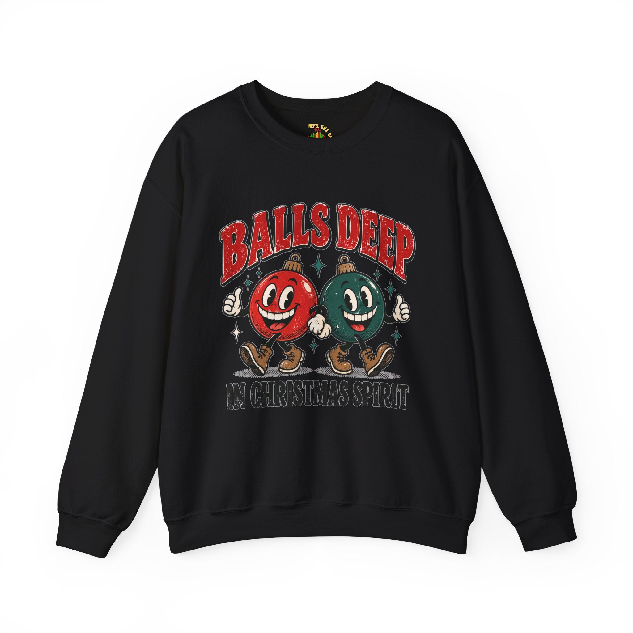 Balls Deep in Christmas Spirit Crewneck Sweatshirt