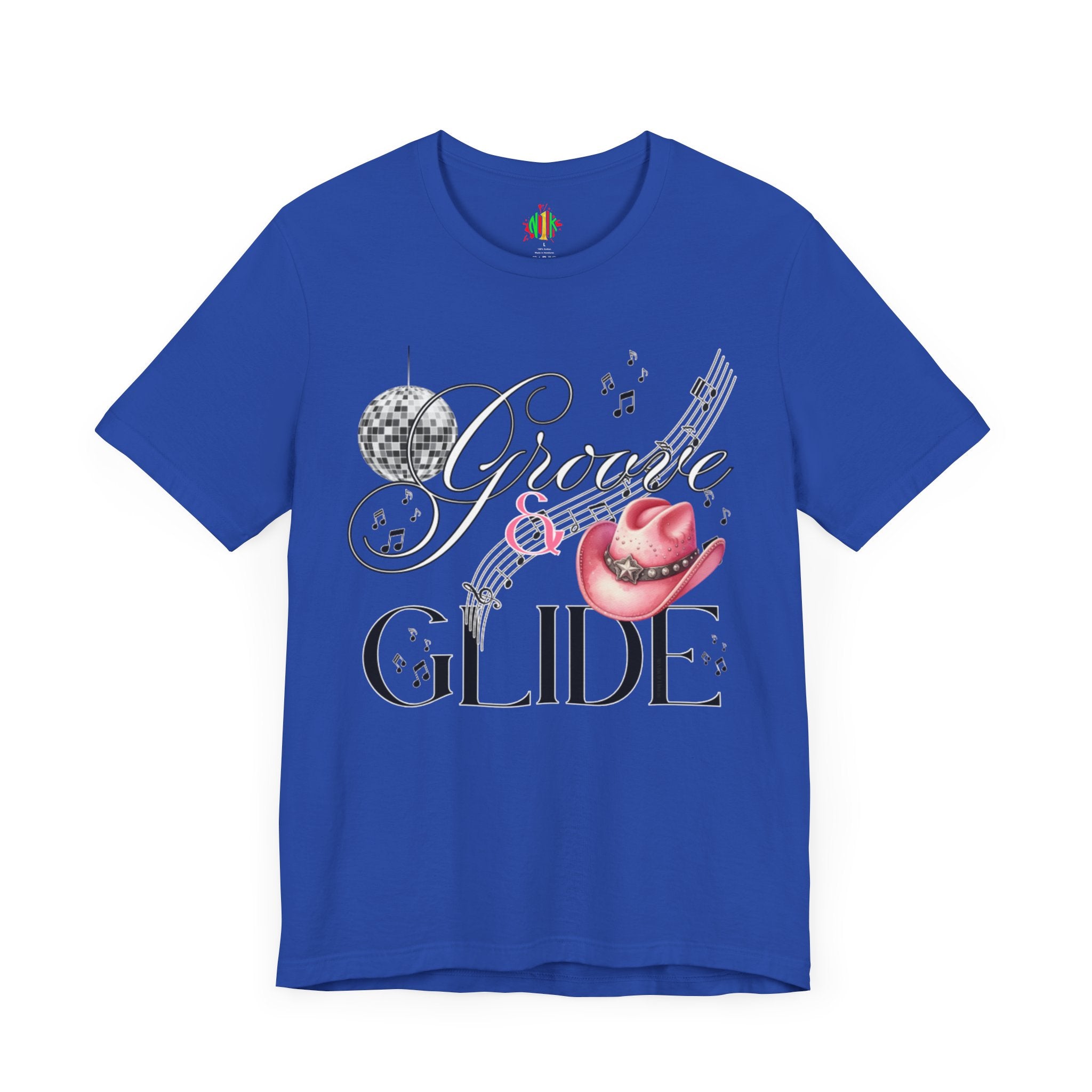 Groovy Glide Unisex Jersey Tee - Fun Retro Music VibesT-ShirtUnisex Jersey Tee
