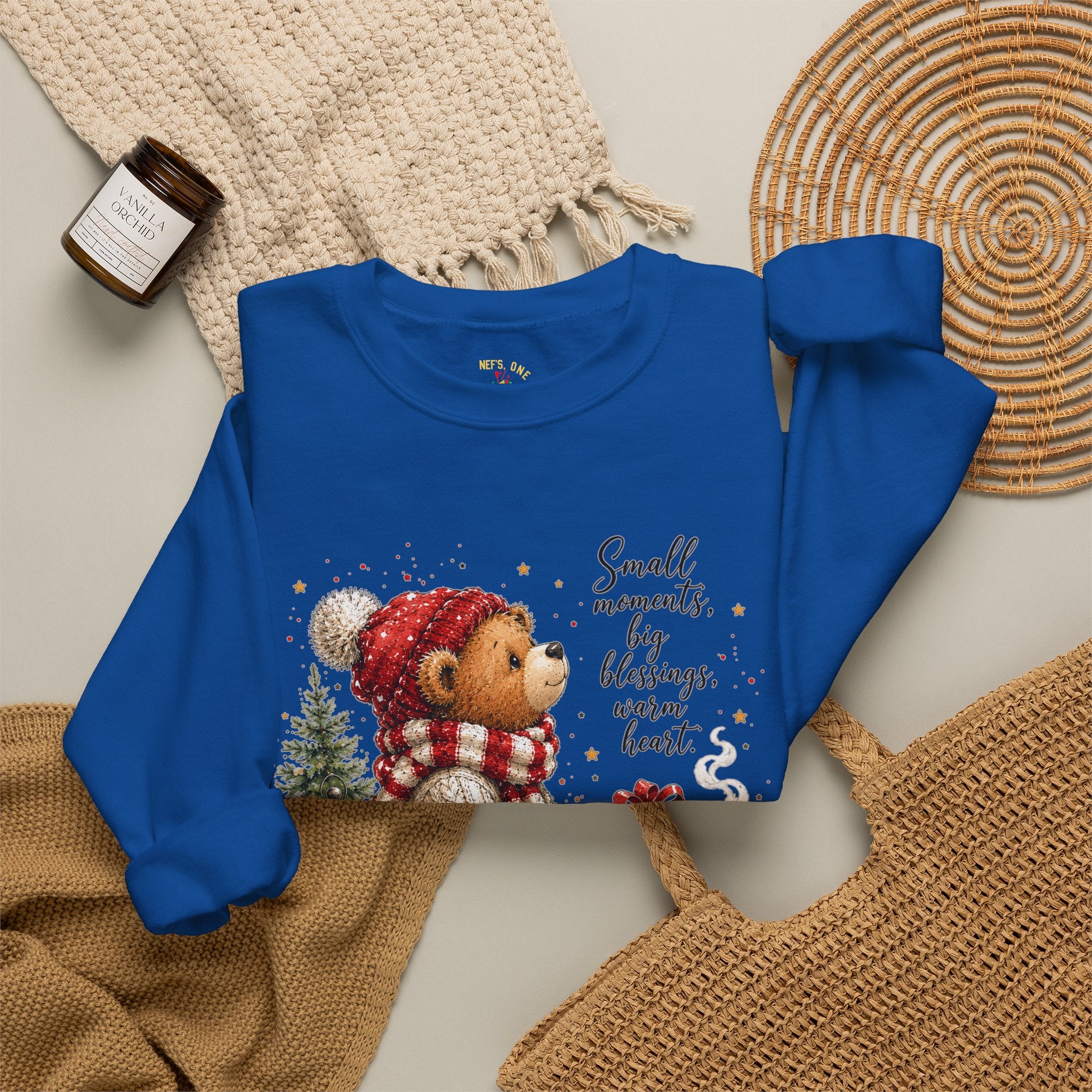 Christmas Bear Crewneck Sweatshirt – Cozy Holiday Teddy Bear Design