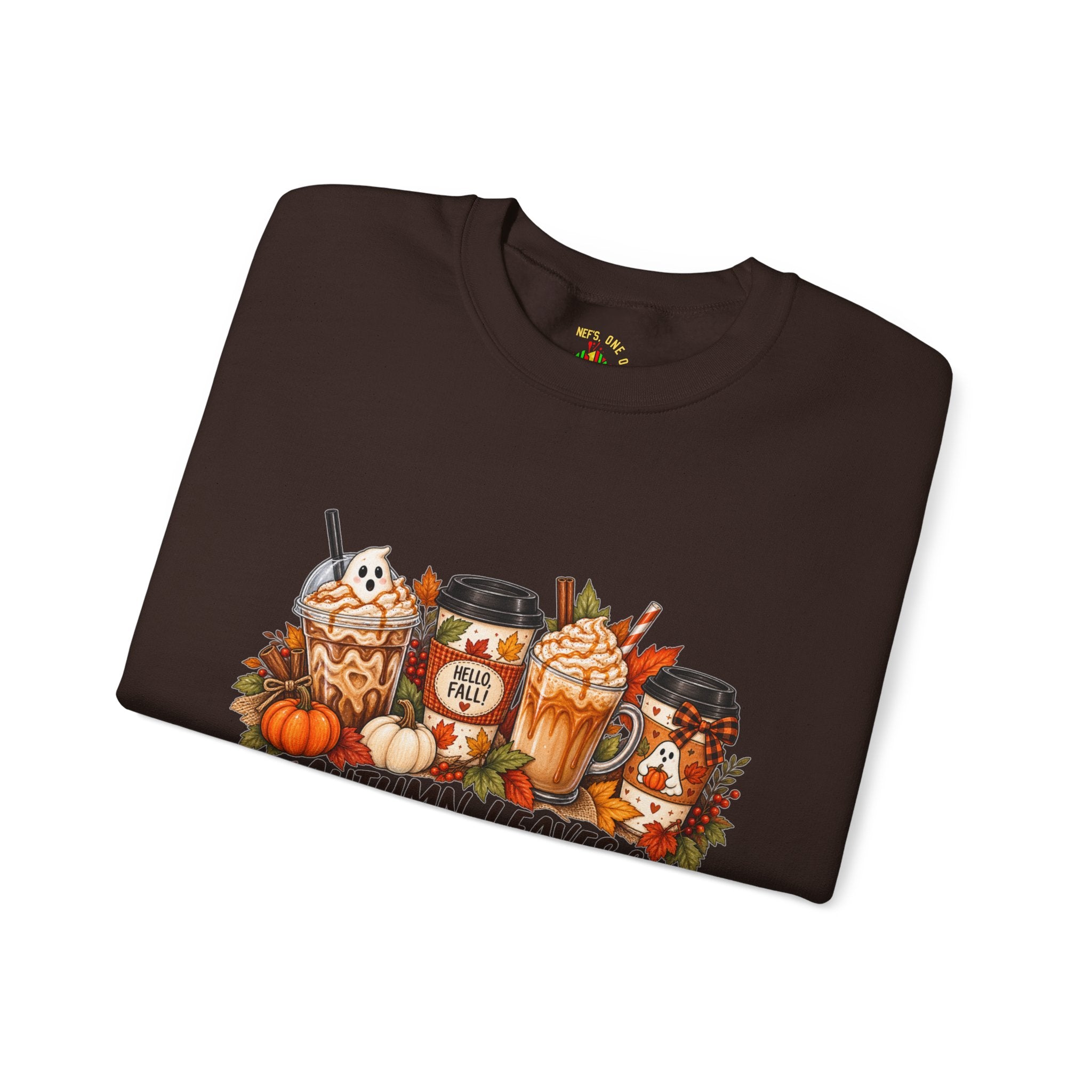 Autumn Leaves & Coffee Please Sweatshirt