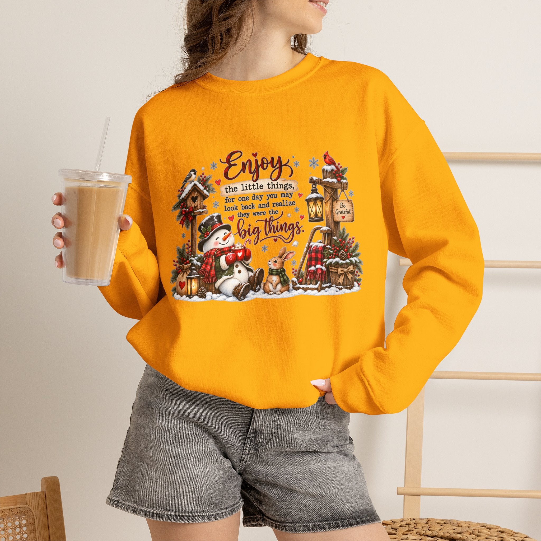 Enjoy the Little Things Christmas Crewneck Sweatshirt