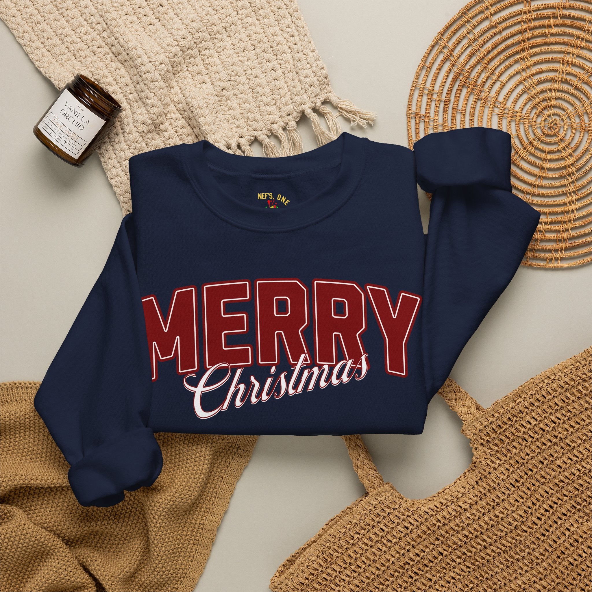 Merry Christmas Holiday Crewneck Sweatshirt