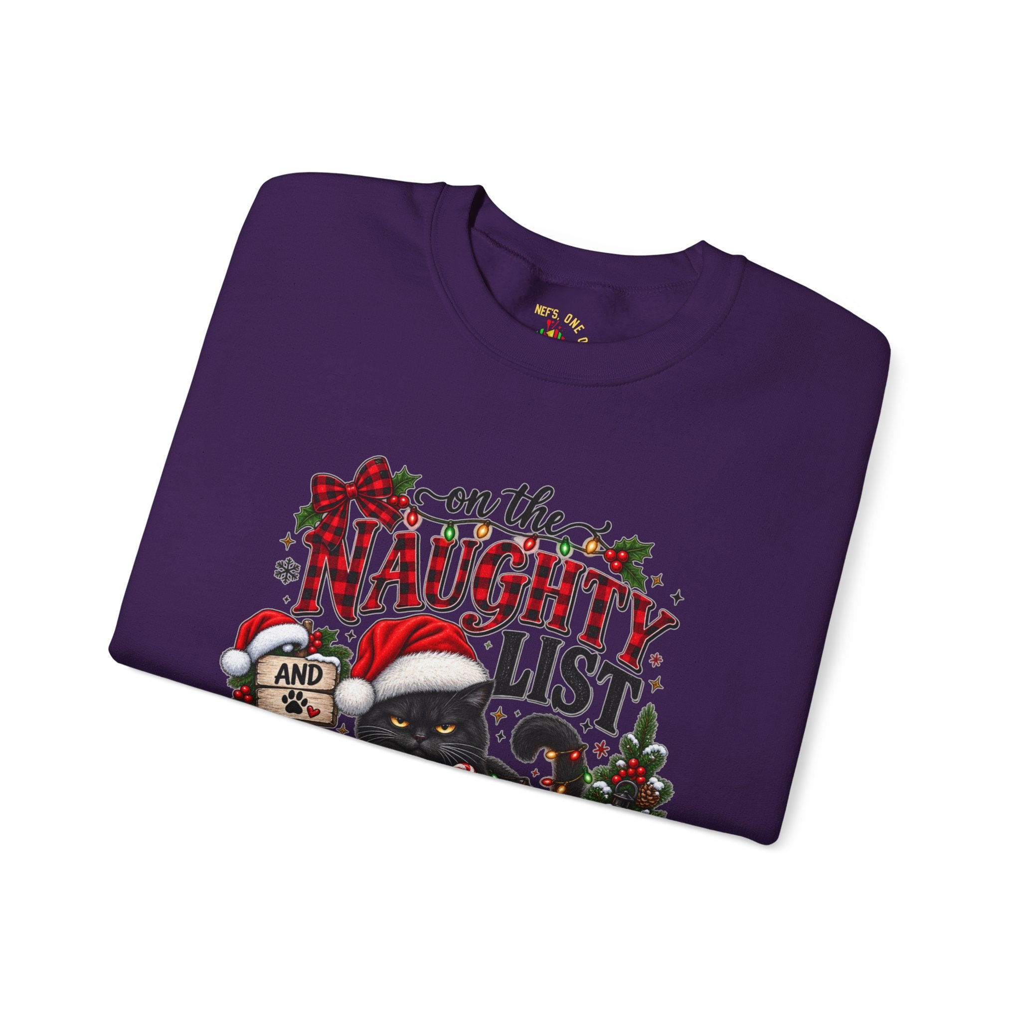 On the Naughty List Christmas Crewneck Sweatshirt