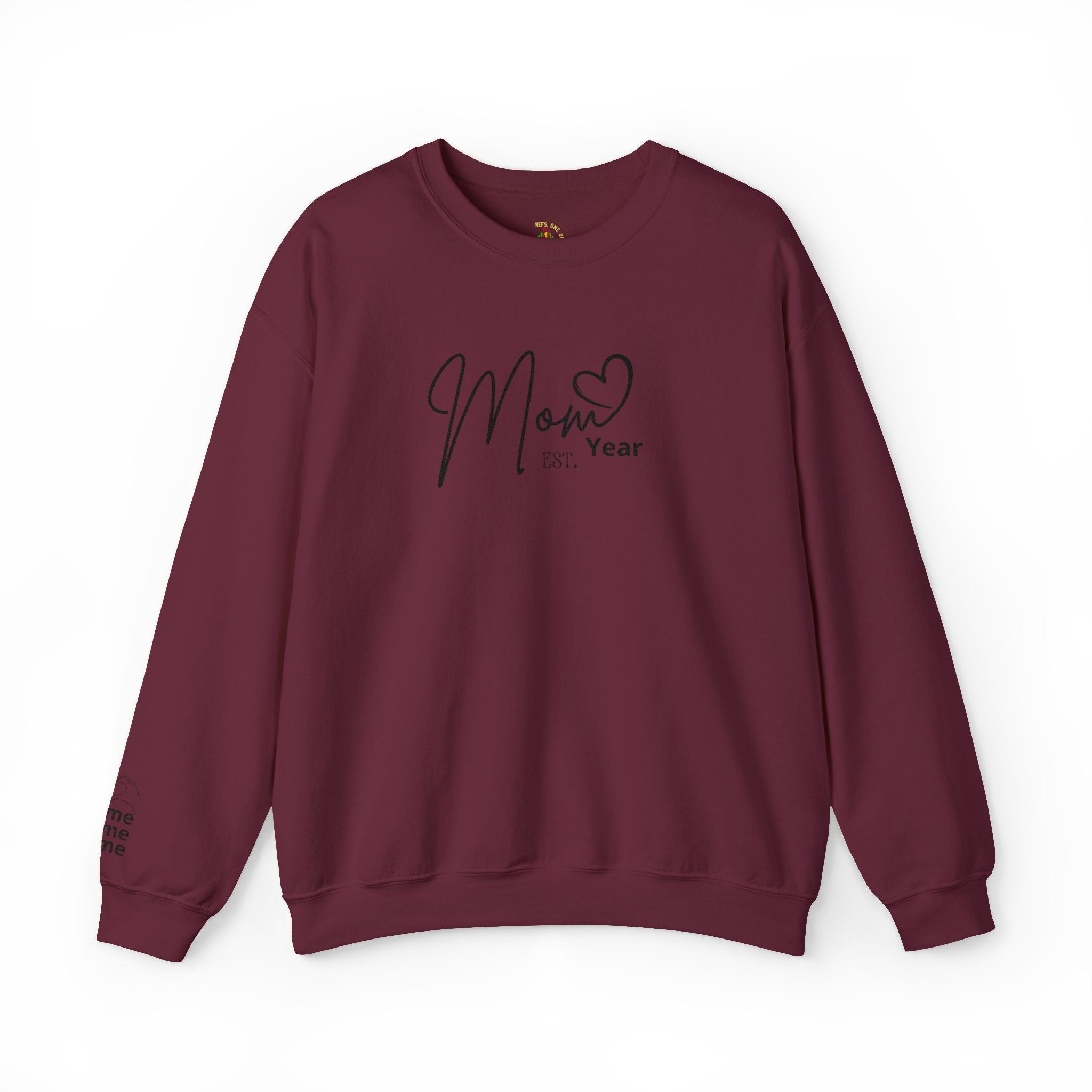Mom Est. Year Embroidered Customizable Crewneck Sweatshirt