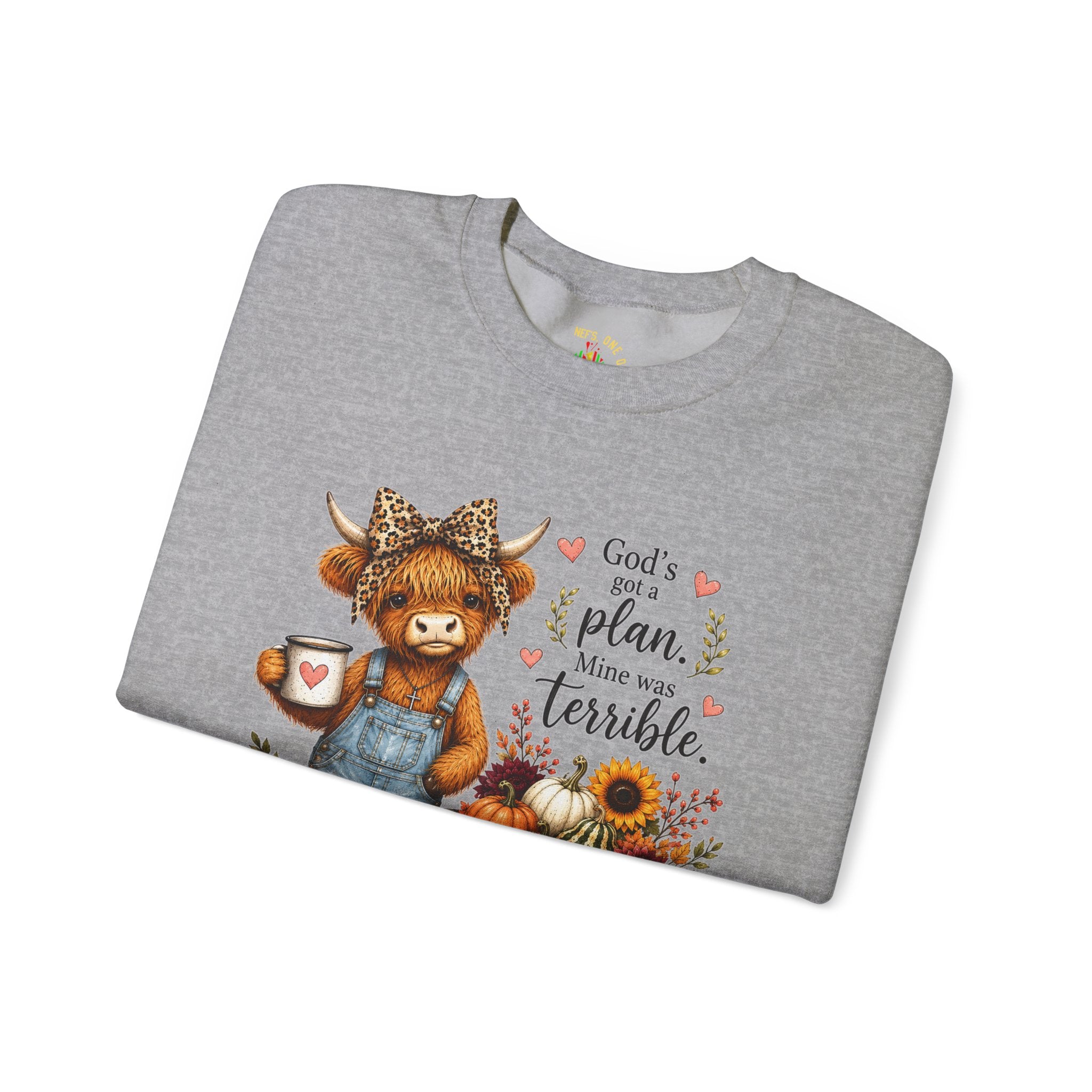 God’s Plan, Mine Was Terrible Bear Fall Crewneck Sweatshirt