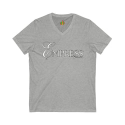Empress Status V-Neck Tee - Unisex Jersey T-Shirt for Every Occasion, Fashion Statement, Outfit Layering, Gift for Her, Casual Wear