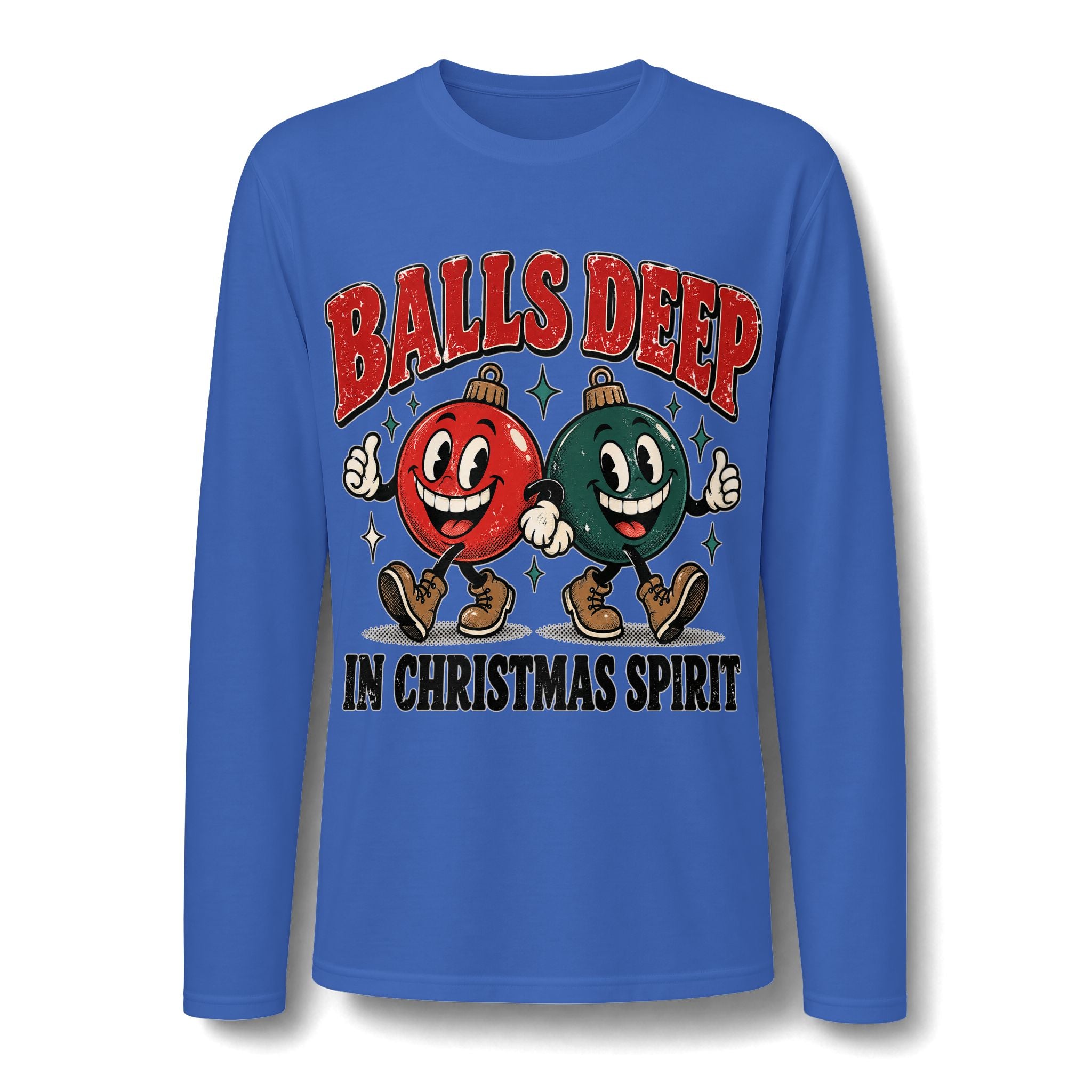 Balls Deep in Christmas Spirit Long Sleeve T-Shirt