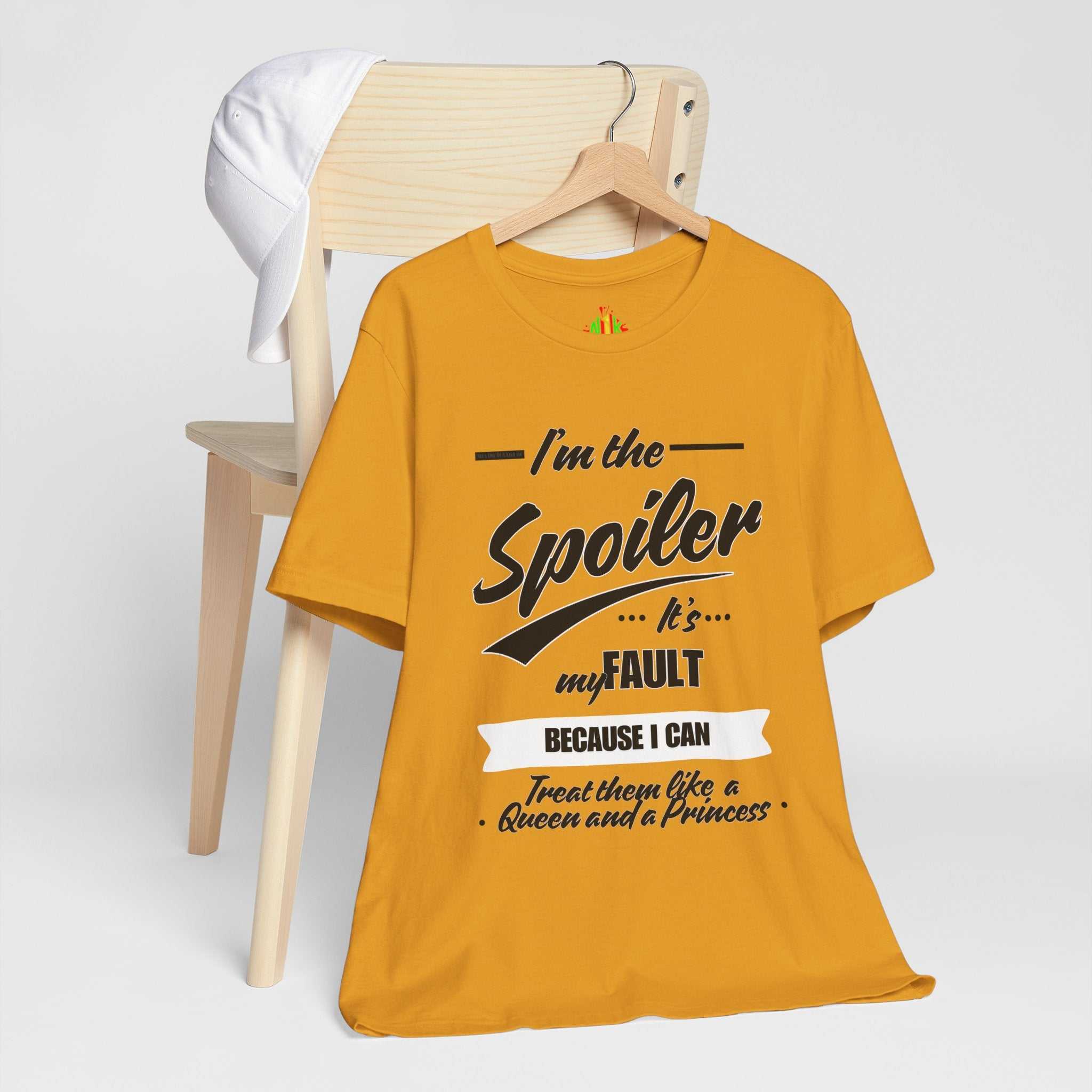 He's the Spoiler Unisex Jersey Tee - Express love for his Queen and PrT-ShirtHe’s the Spoiler Unisex Jersey Tee
