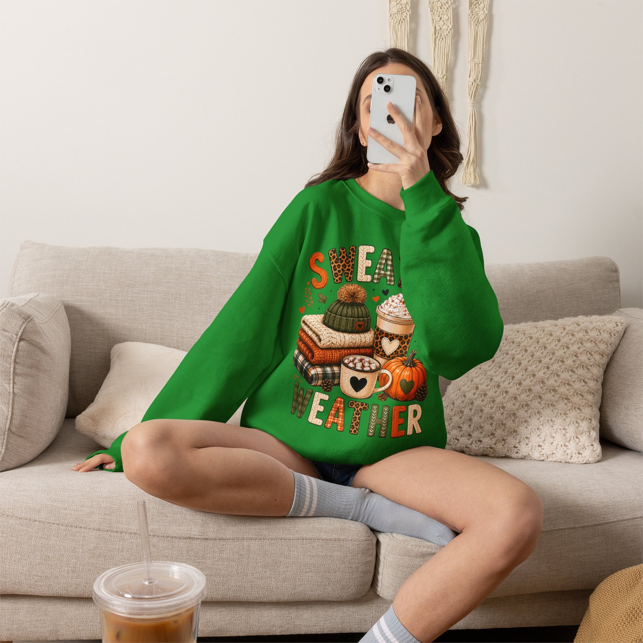 Sweater Weather Autumn Crewneck Sweatshirt
