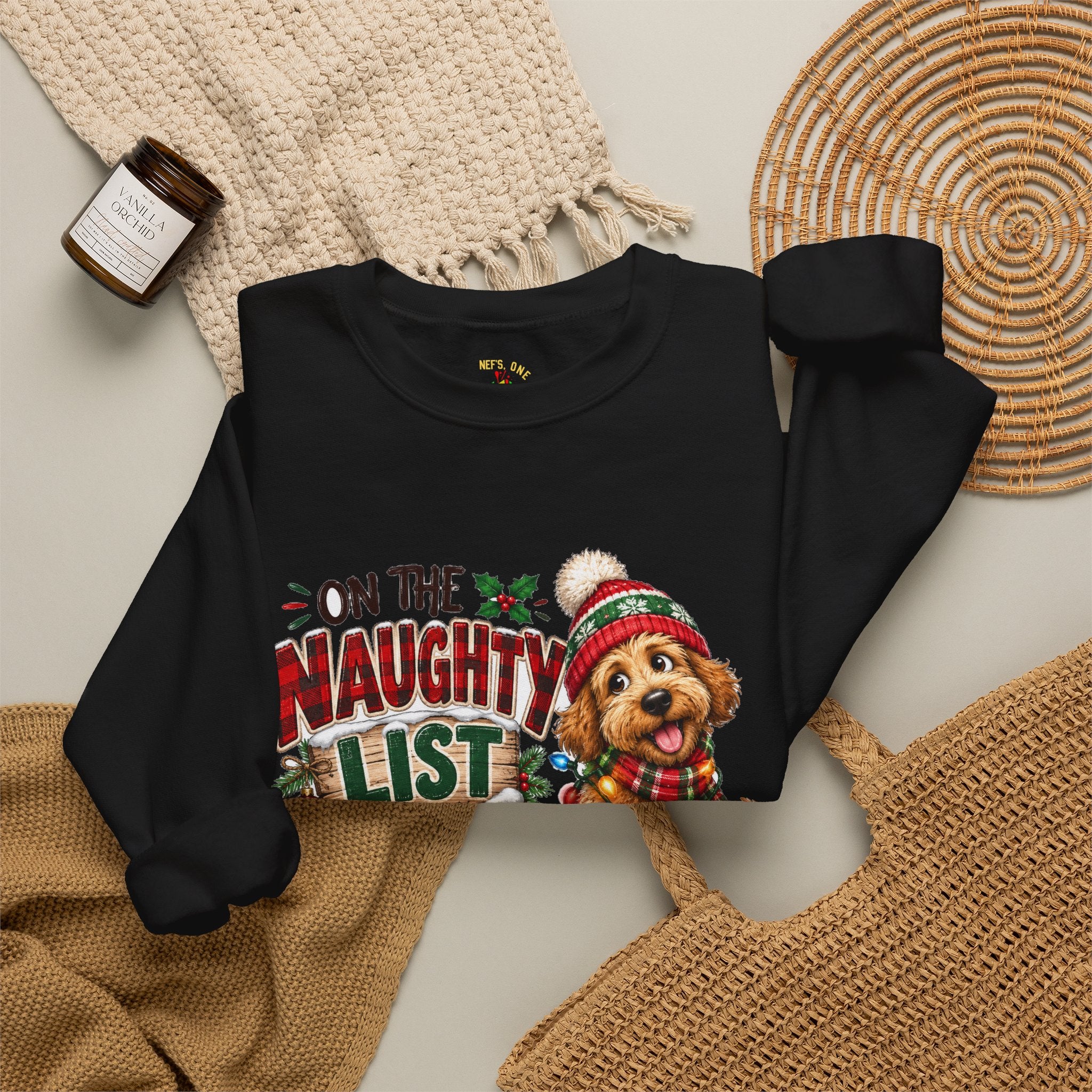 On the Naughty List and I Regret Nothing Christmas Crewneck Sweatshirt