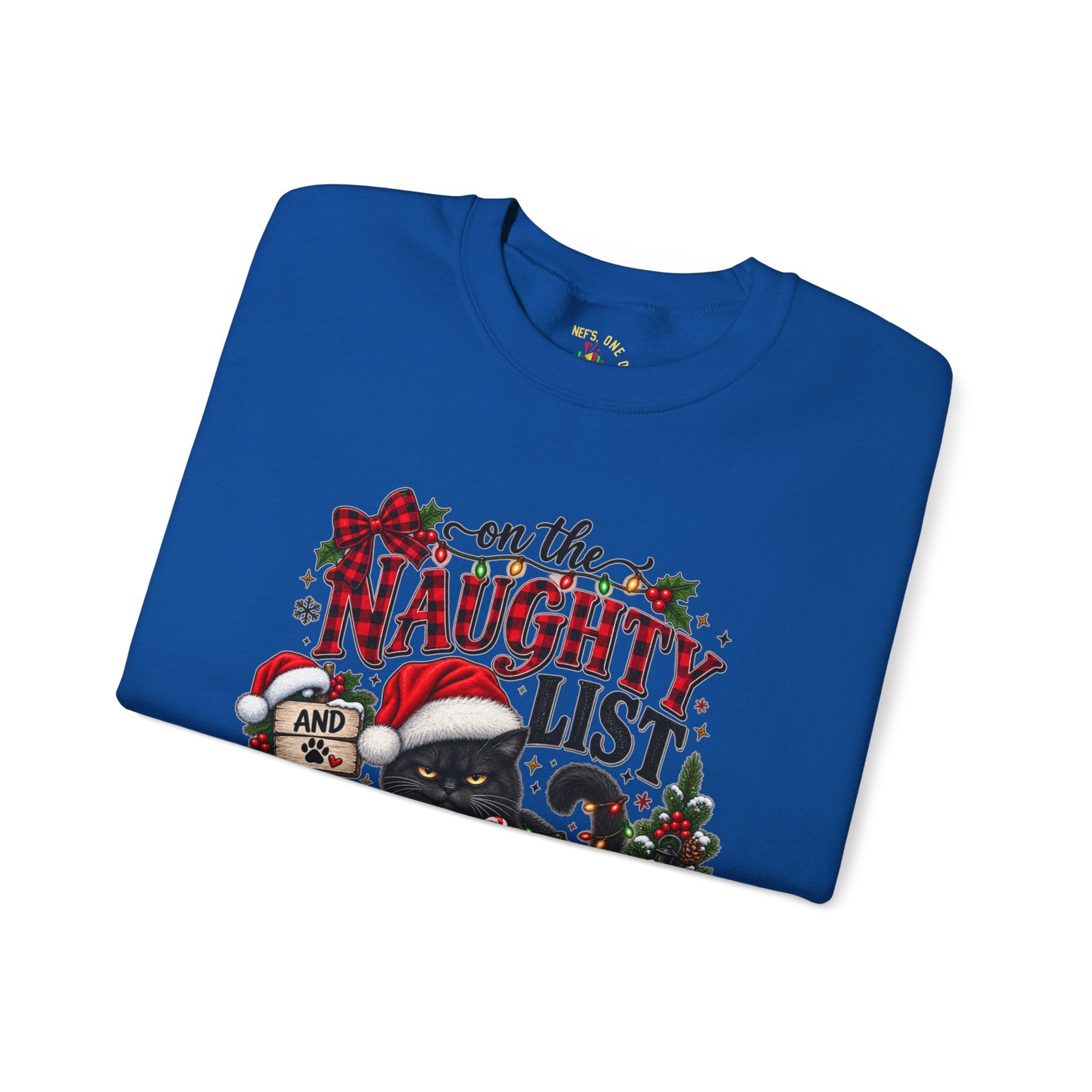 On the Naughty List Christmas Crewneck Sweatshirt