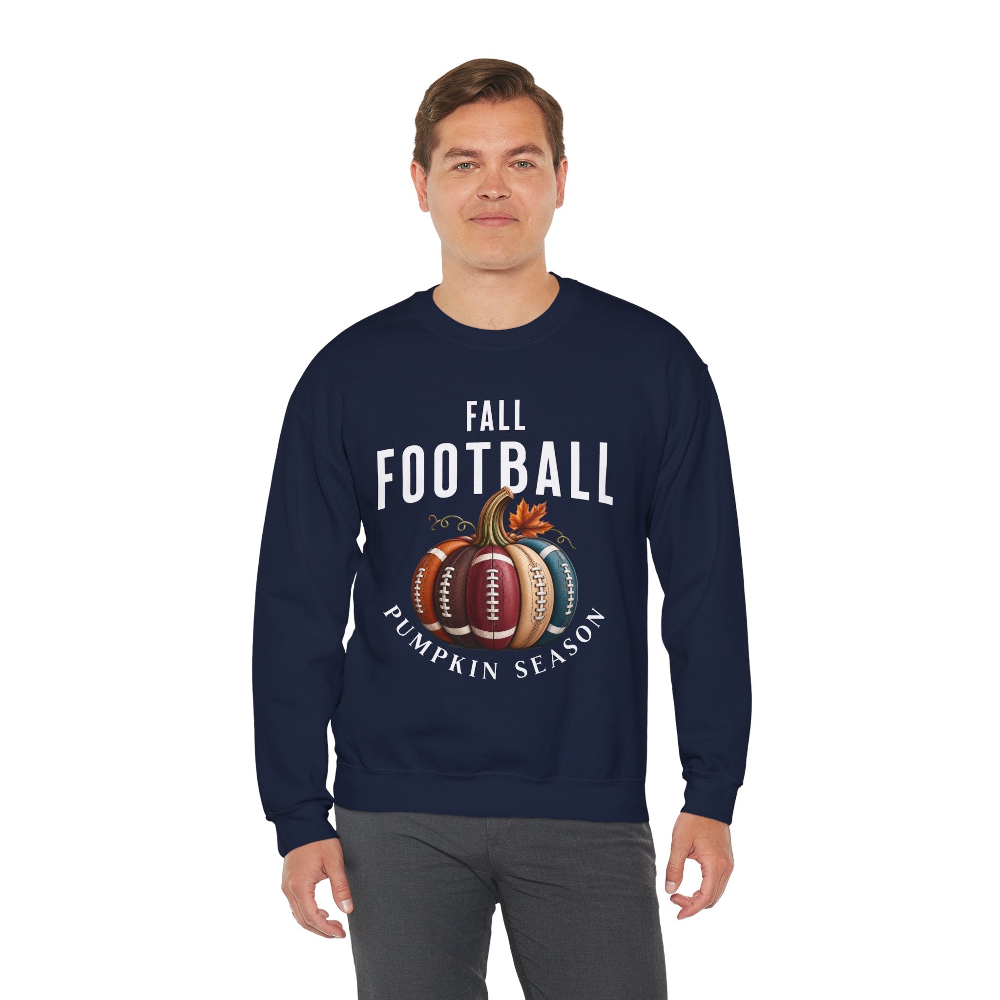 Fall Football Pumpkin Season Crewneck Sweatshirt