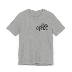 Her Clyde with Bonnie Valentine Casual Soft Unisex Jersey Crew Neck Short Sleeve Tee