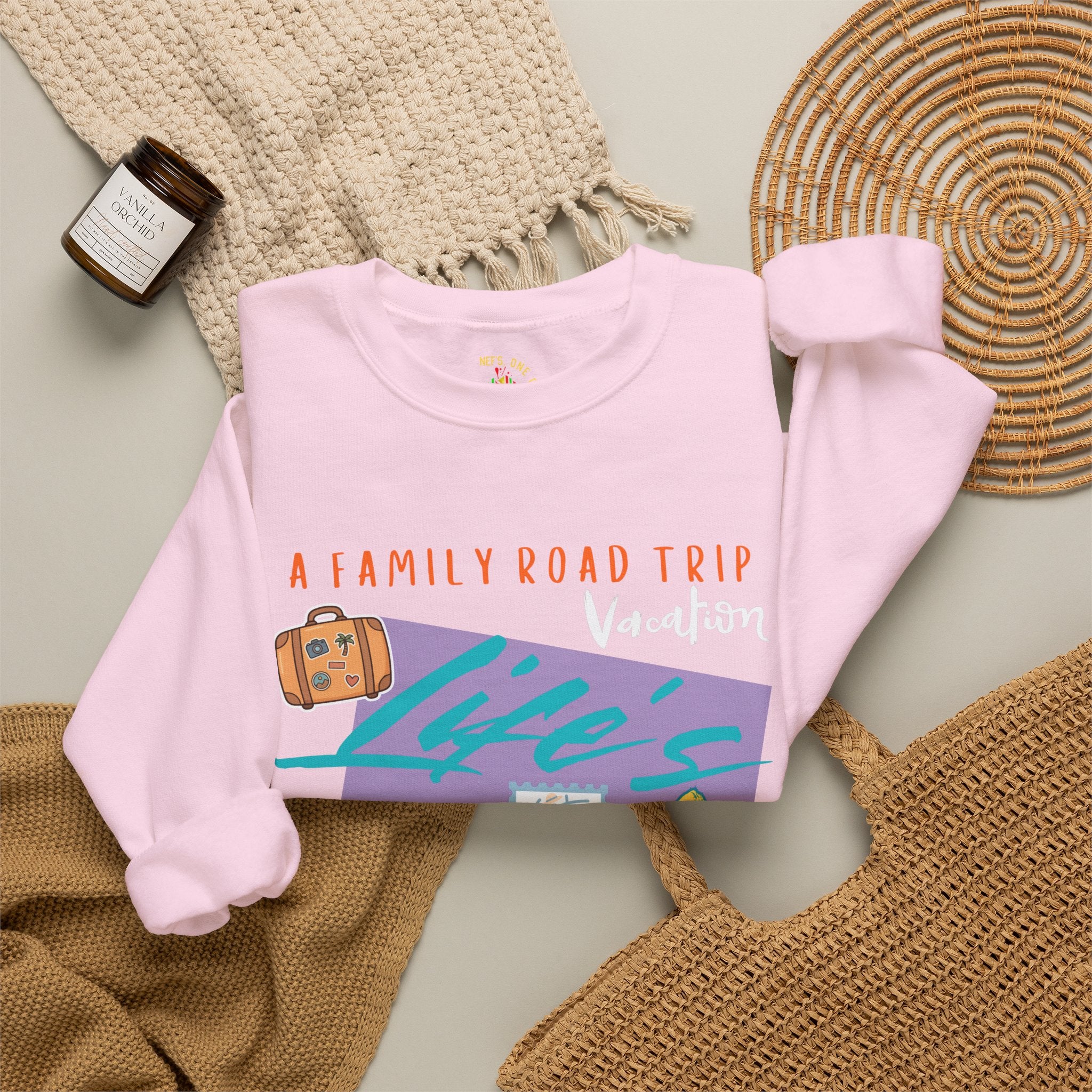 Road Trip T-Shirt — "Life's a Trip" Retro (Enter Family Name) on Back Travel Graphic