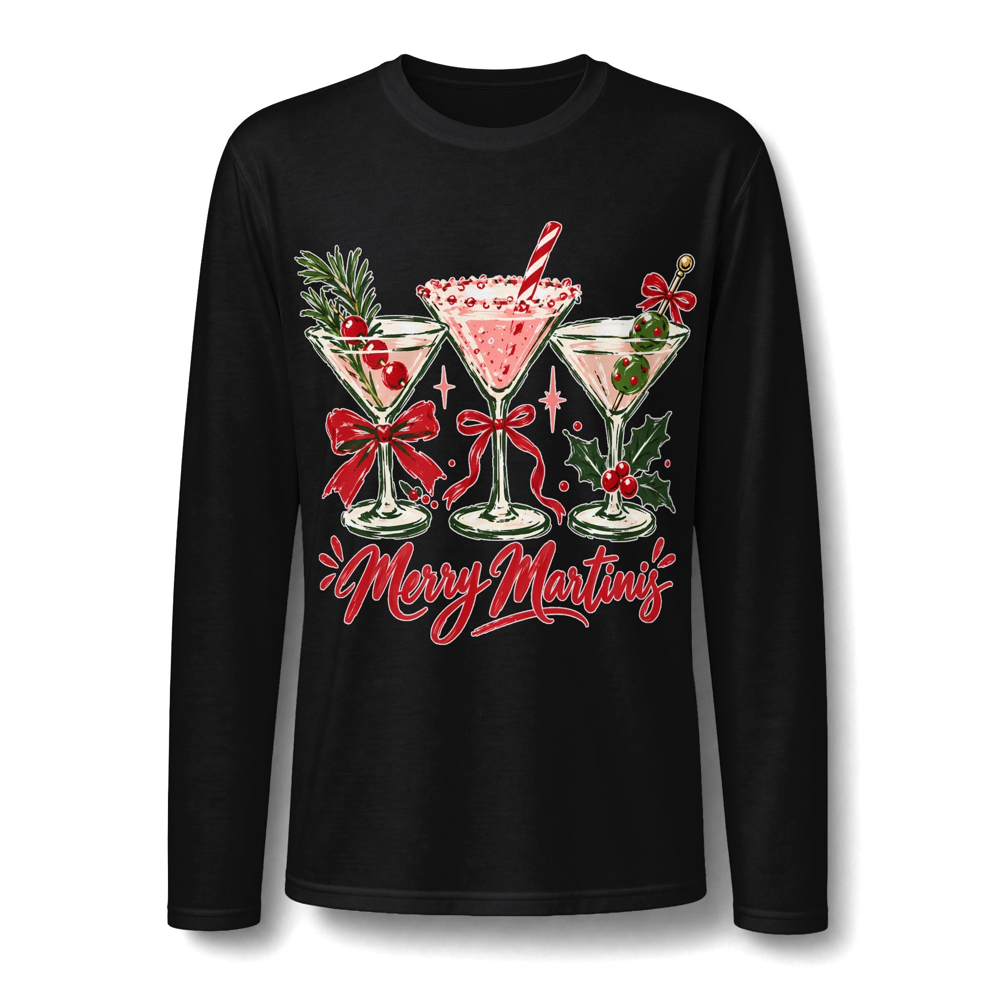 Merry Martinis Christmas Long Sleeve T-Shirt