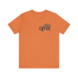 Her Clyde with Bonnie Valentine Casual Soft Unisex Jersey Crew Neck Short Sleeve Tee