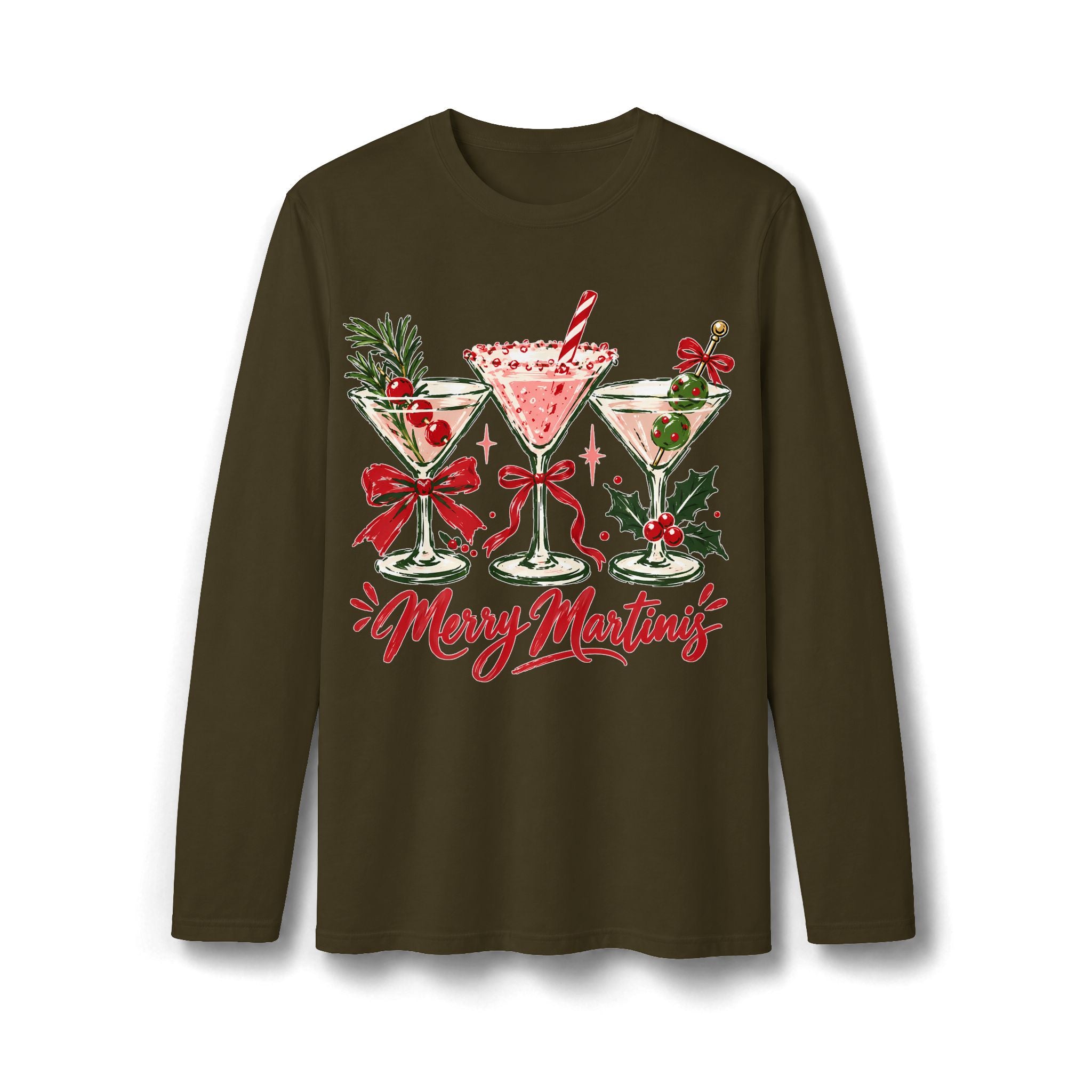 Merry Martinis Christmas Long Sleeve T-Shirt