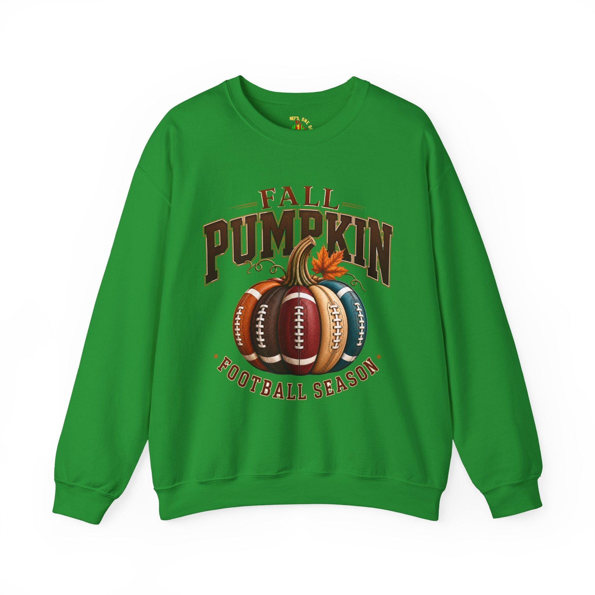 Fall Pumpkin Football Season Crewneck Sweatshirt