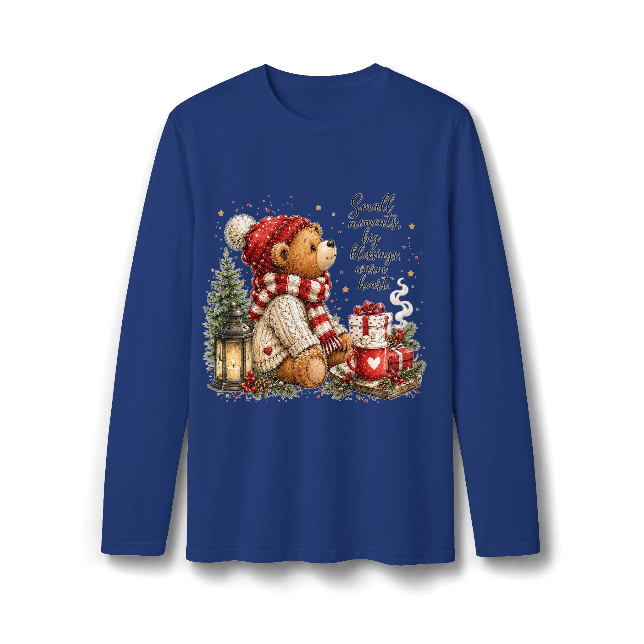 Christmas Teddy Bear & Gingerbread Man Long Sleeve T-Shirt