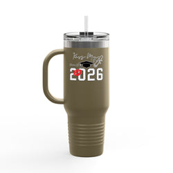 2026 Insulated Travel Mug, 40oz, Stylish Drinkware for On-the-Go, Ideal for Graduations, Hot & Cold Beverages, Outdoor Adventures