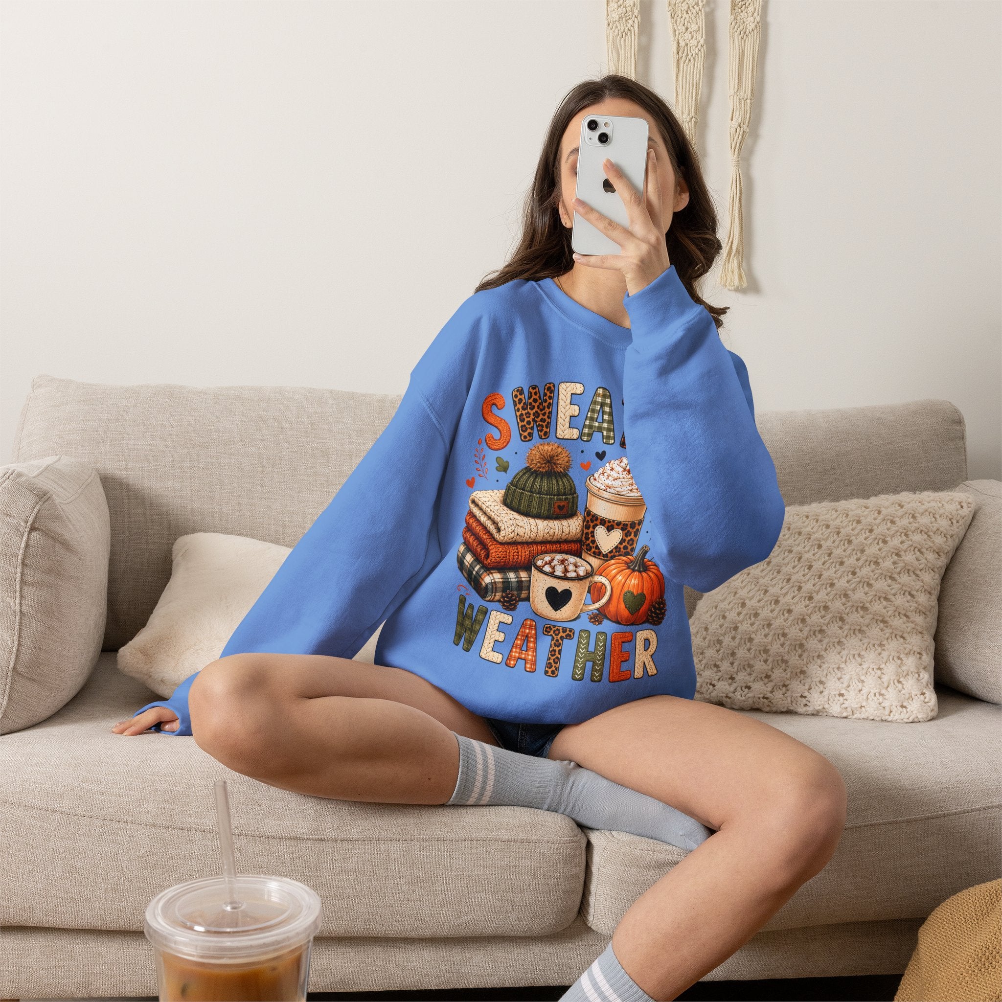 Sweater Weather Autumn Crewneck Sweatshirt