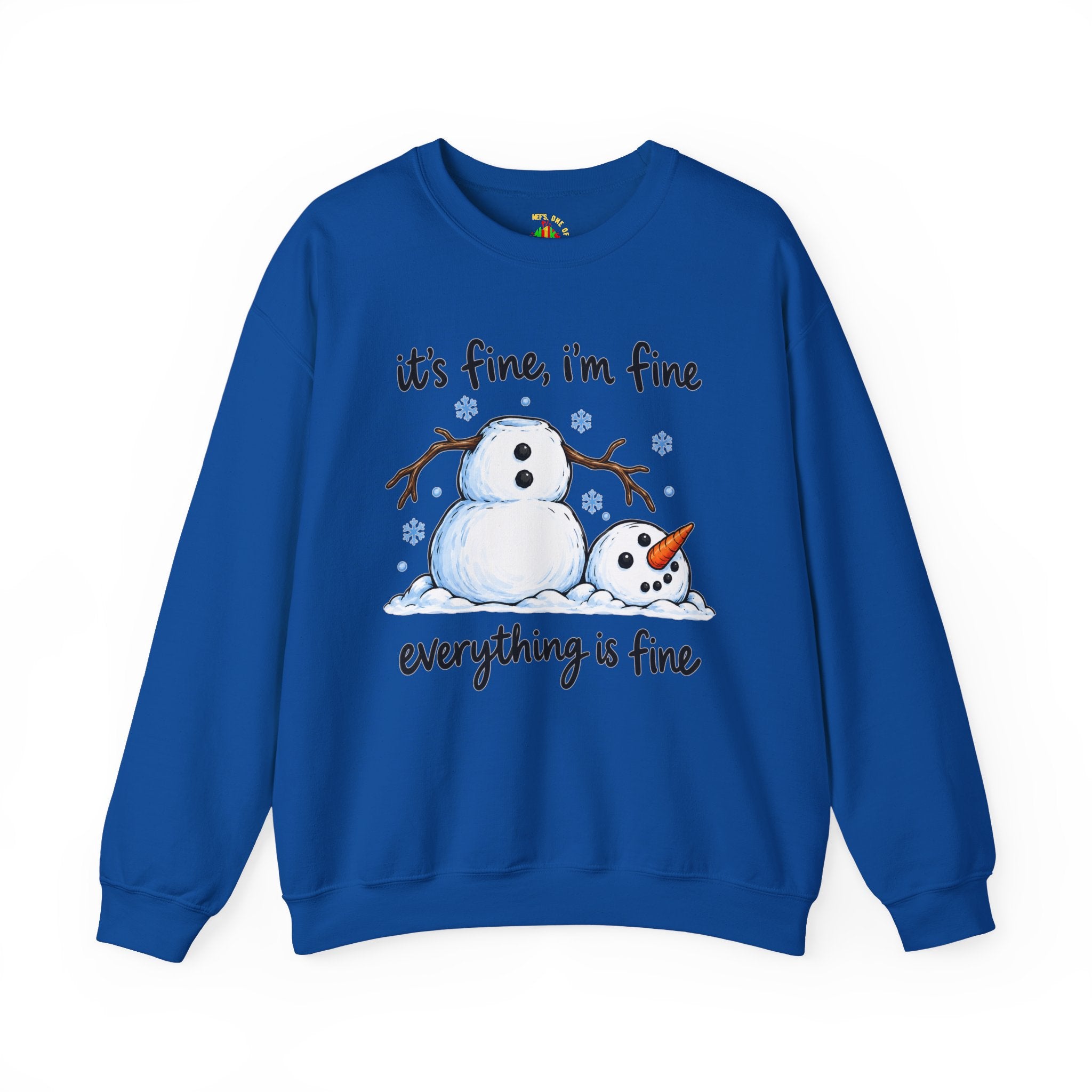 It’s Fine, I’m Fine, Everything Is Fine Snowman Christmas Sweatshirt