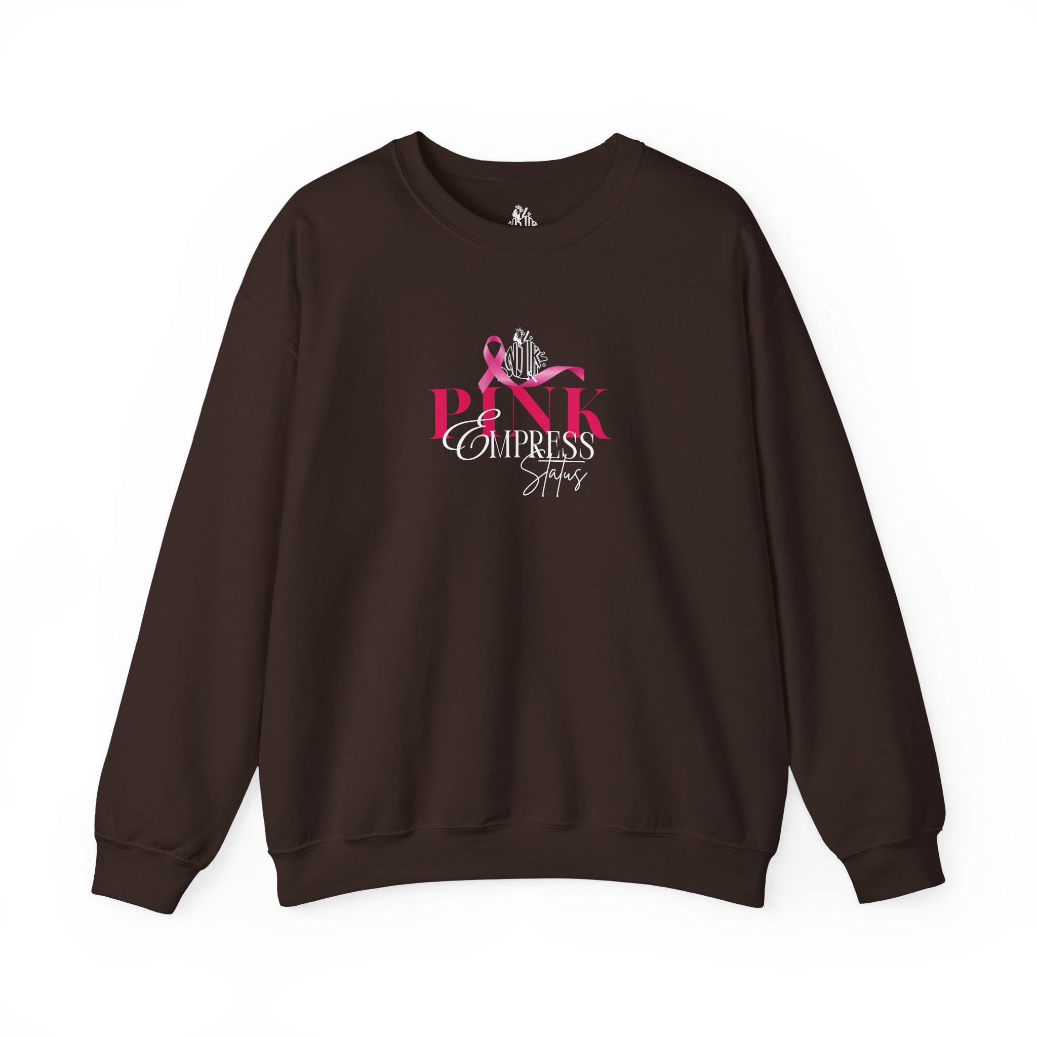 N1K Pink Empress Status Cancer Awareness Crewneck Sweatshirt - Pink Ribbon "PINK" Design
