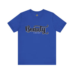 Beauty with the Beast Valentine Casual, Soft Unisex Jersey Short Sleeve Tee
