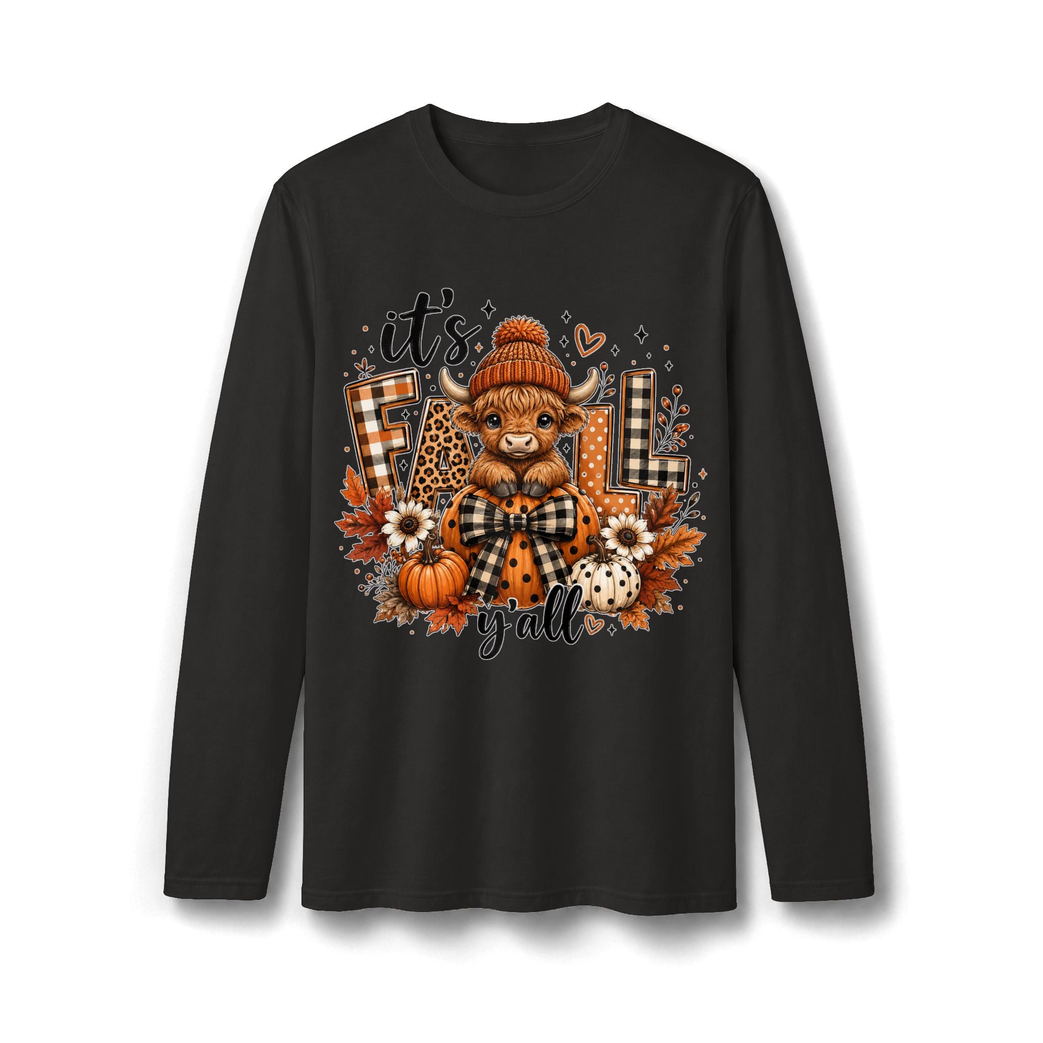It’s Fall Gingerbread Bear Christmas Long Sleeve T-Shirt