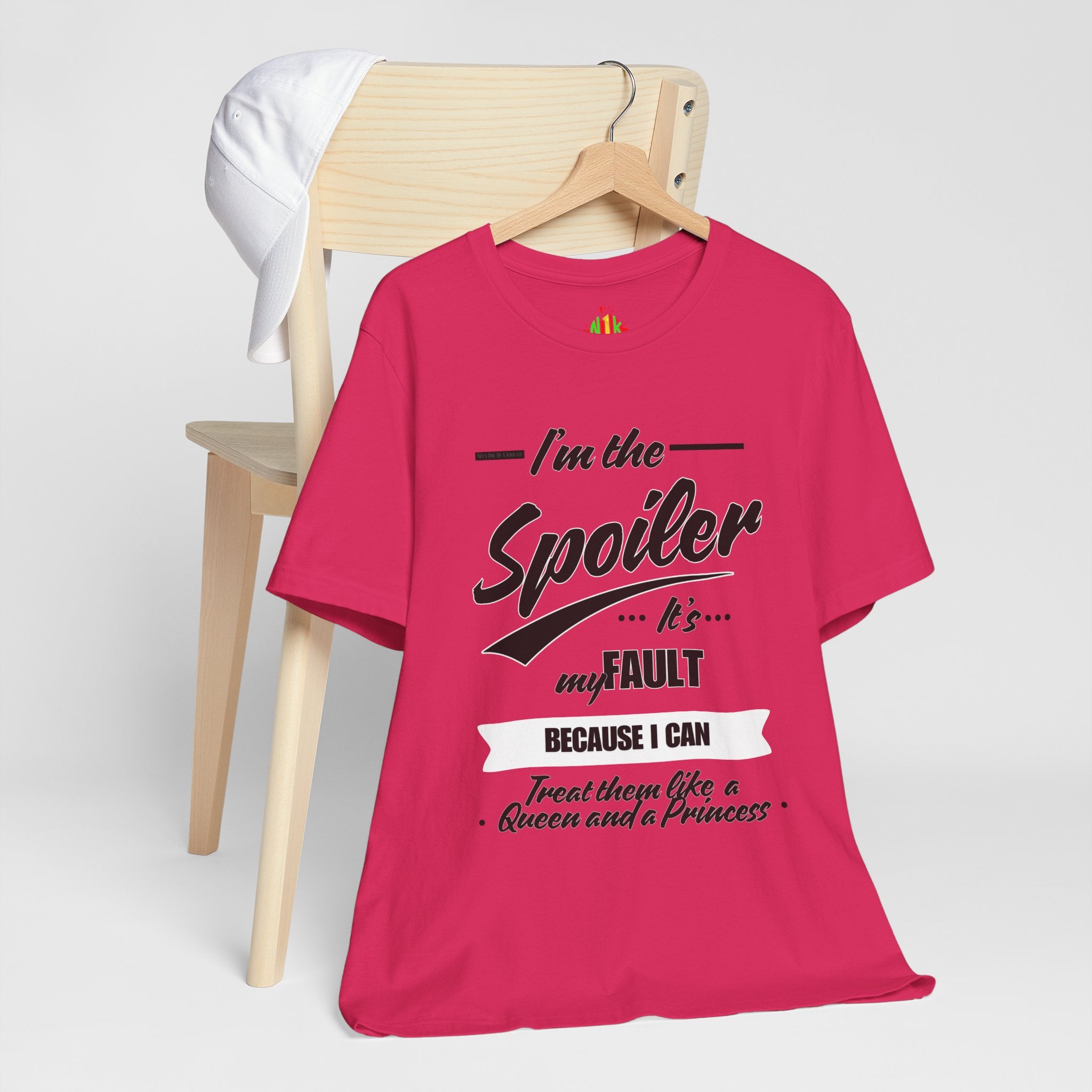 He's the Spoiler Unisex Jersey Tee - Express love for his Queen and Princess