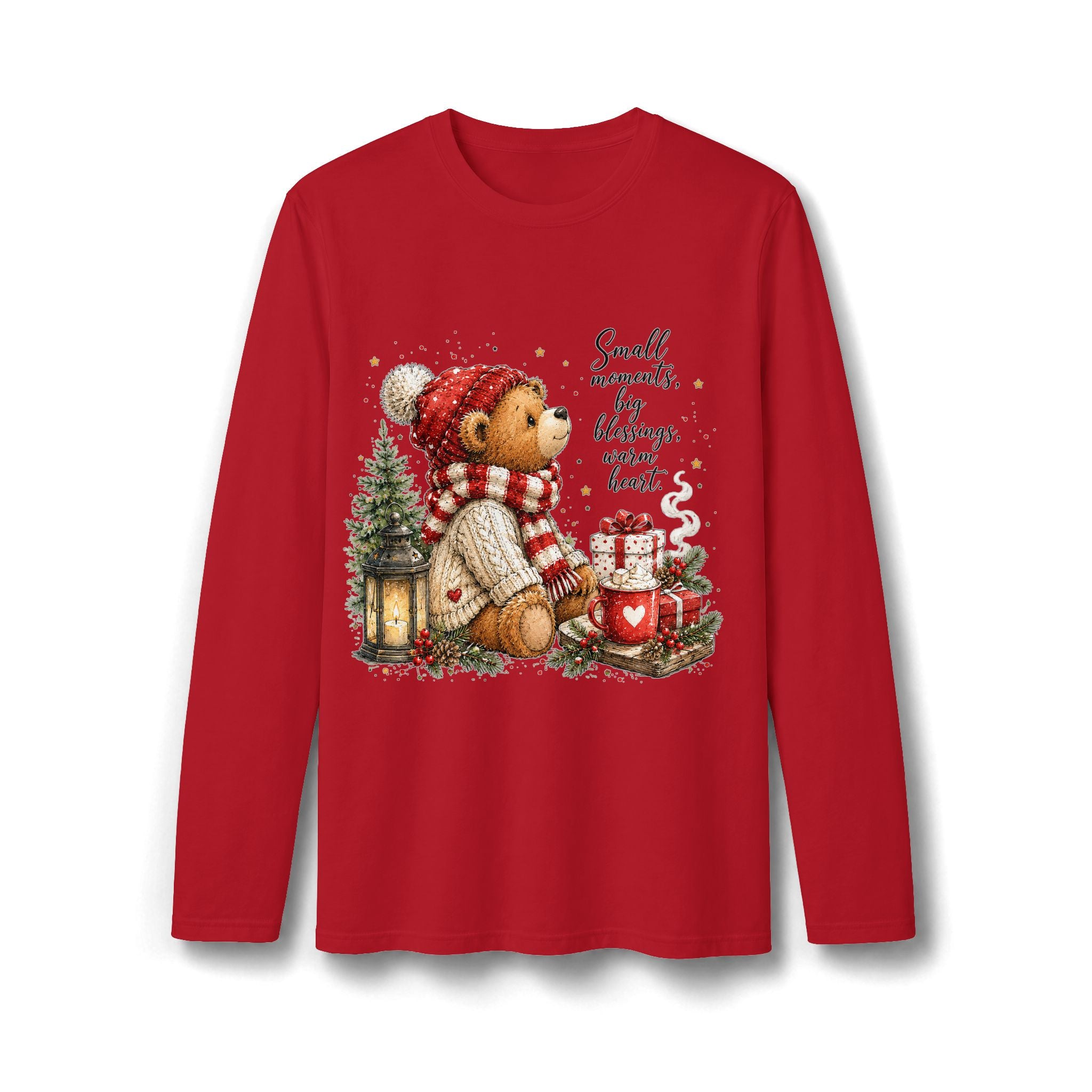 Christmas Teddy Bear & Gingerbread Man Long Sleeve T-Shirt