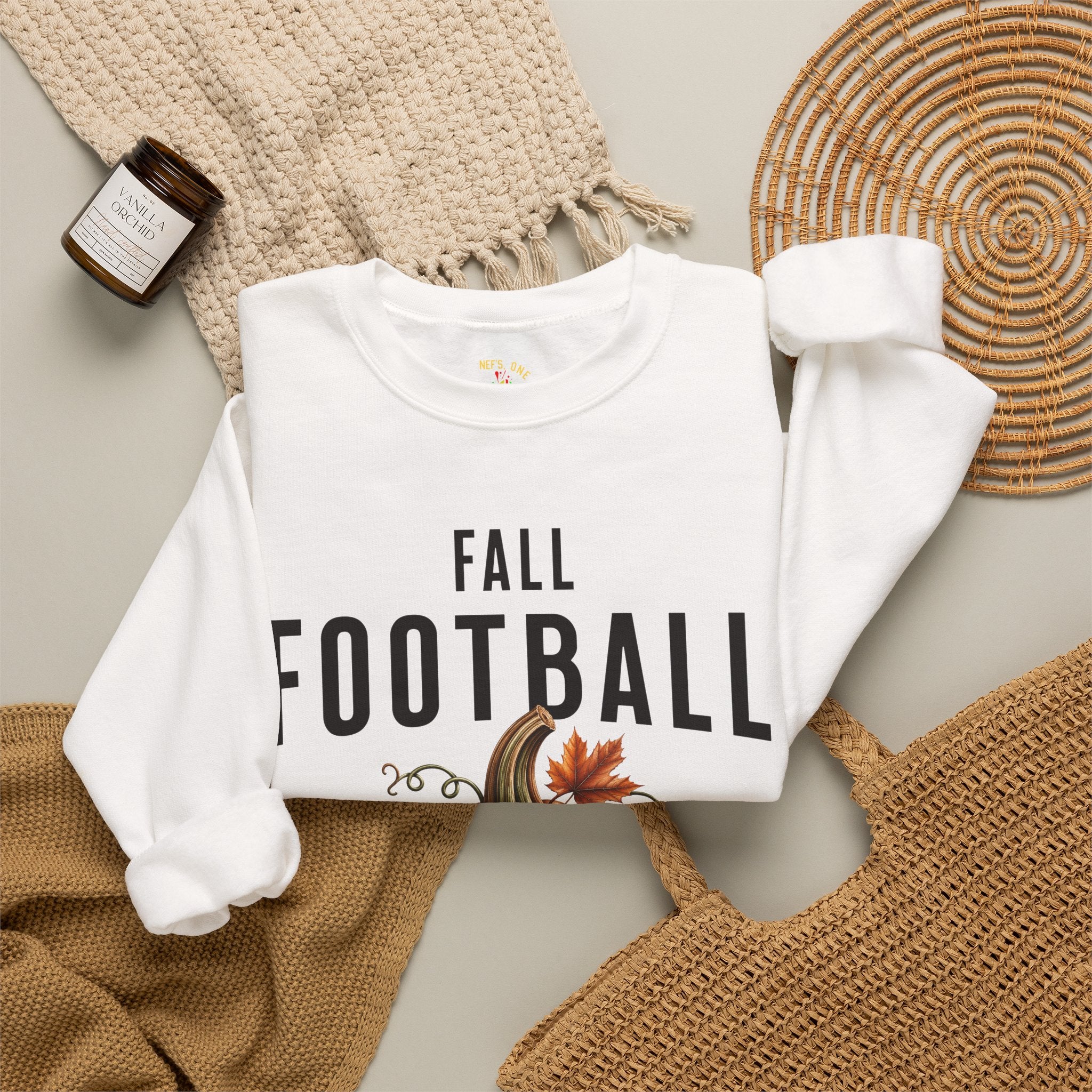 Fall Football Pumpkin Season Crewneck Sweatshirt