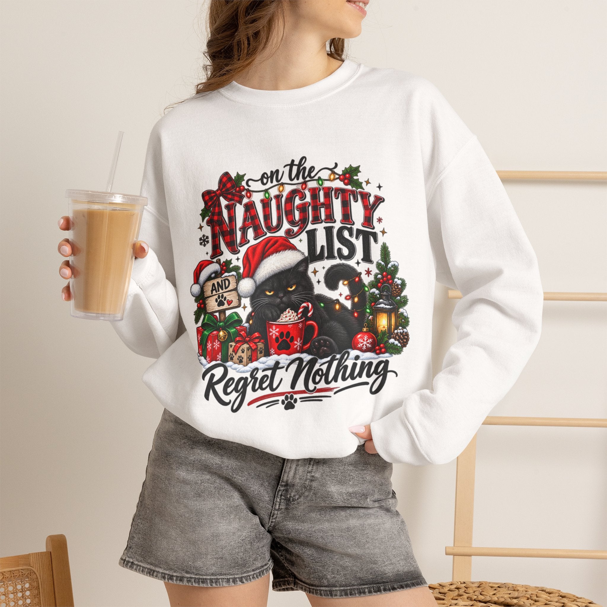 On the Naughty List Christmas Crewneck Sweatshirt
