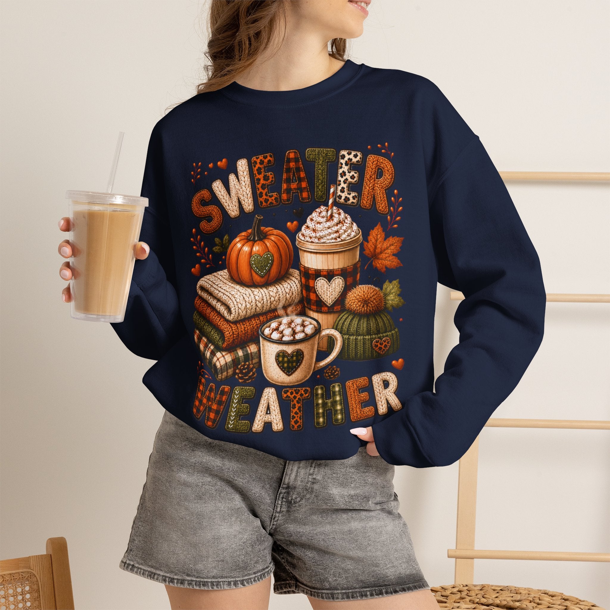 Sweater Weather Autumn Crewneck Sweatshirt