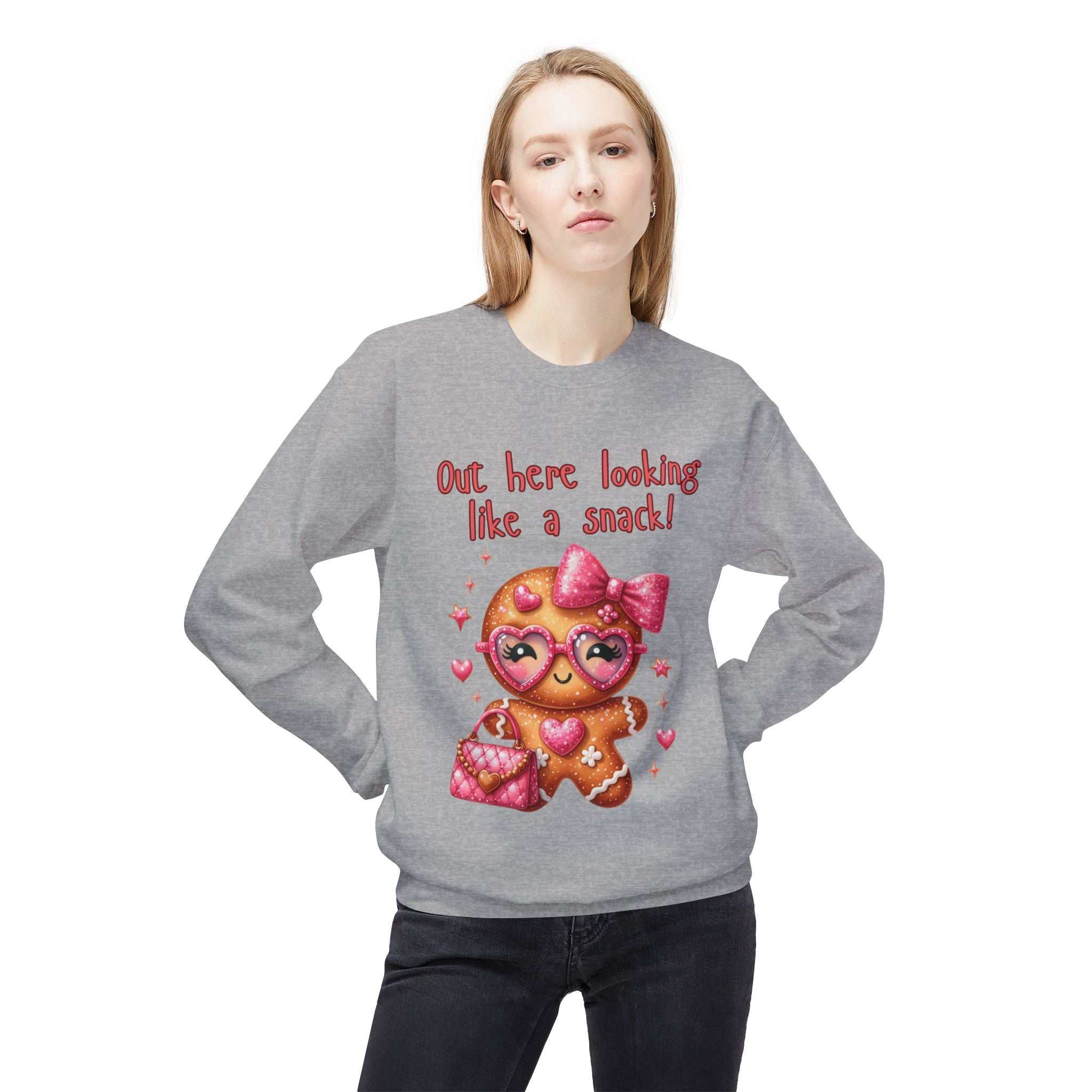 Gingerbread 'Out Here Looking Like a Snack' SweatshirtSweatshirtGingerbread sweatshirt