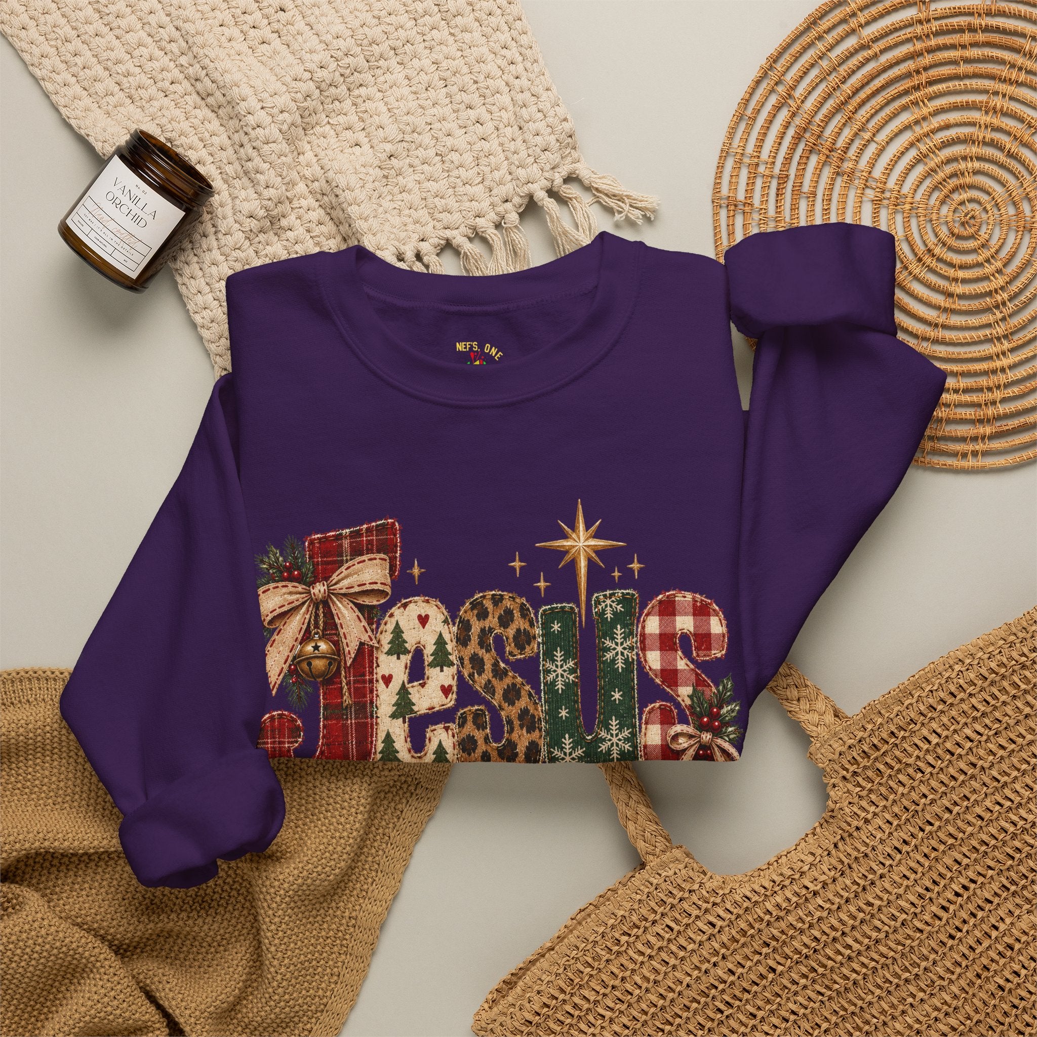 Festive Christmas Reindeer Crewneck Sweatshirt