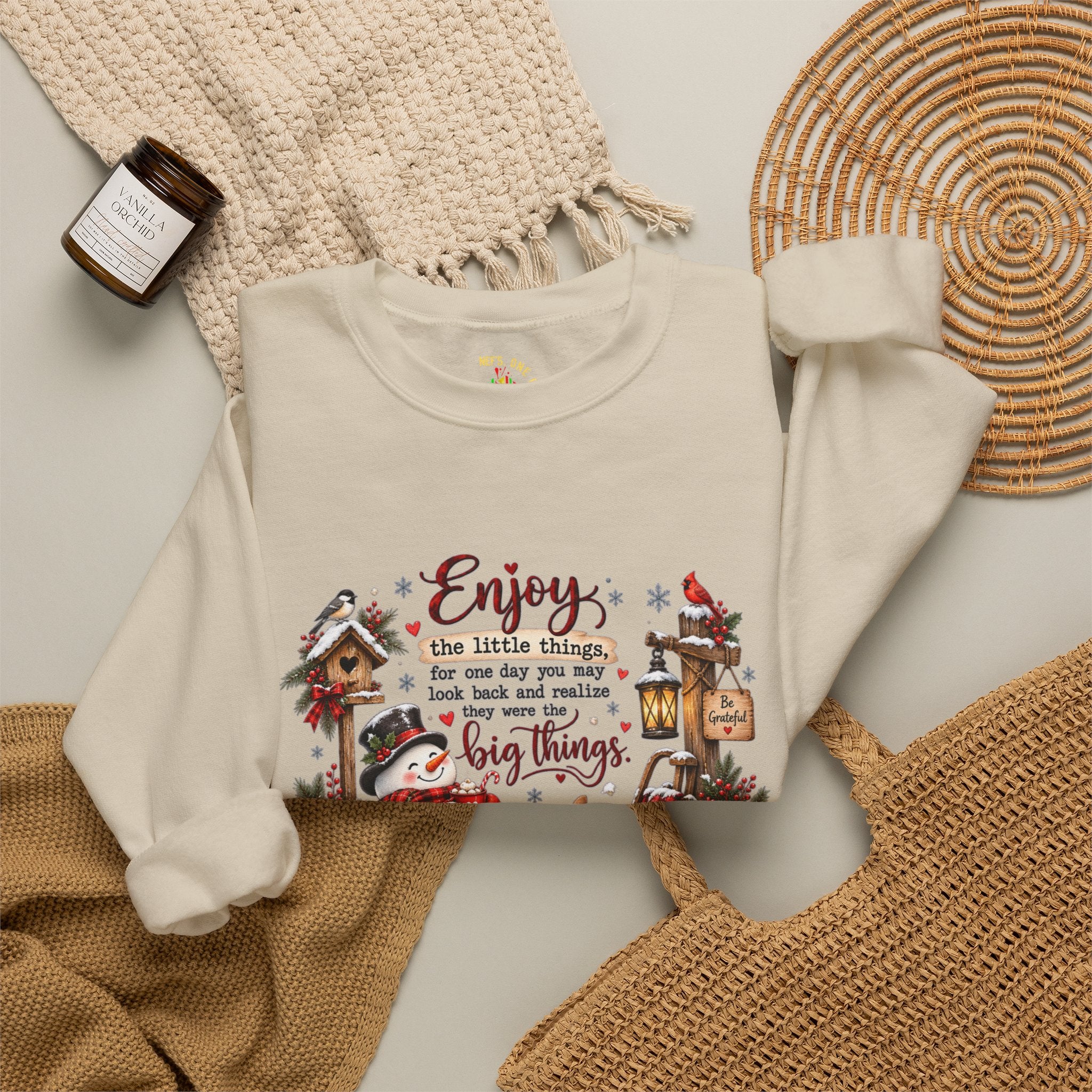 Enjoy the Little Things Christmas Crewneck Sweatshirt