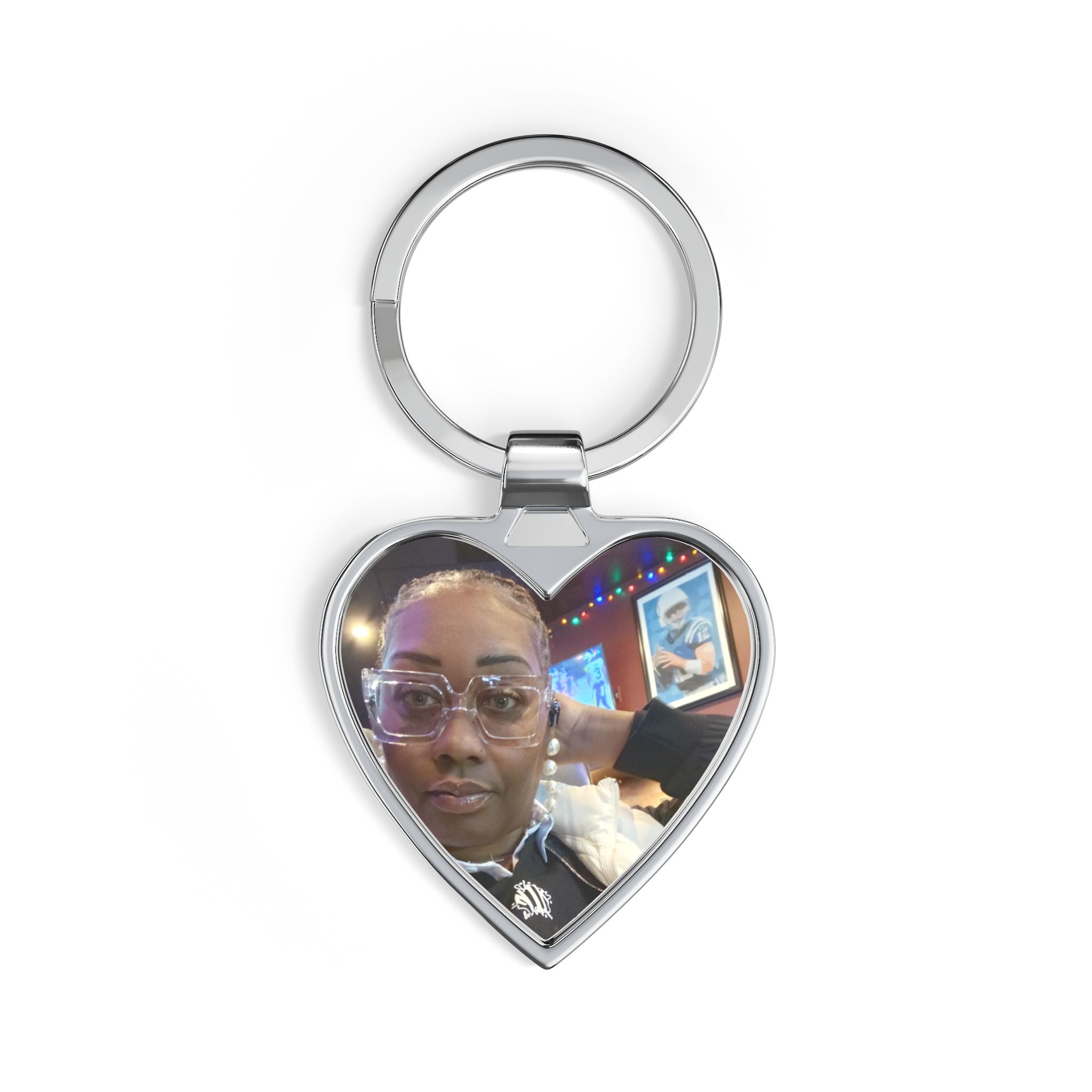 Personalized Photo Heart Keychain — Custom Keepsake Gift
