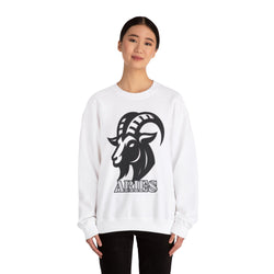 Aries Zodiac Unisex Casual Crewneck Sweatshirt