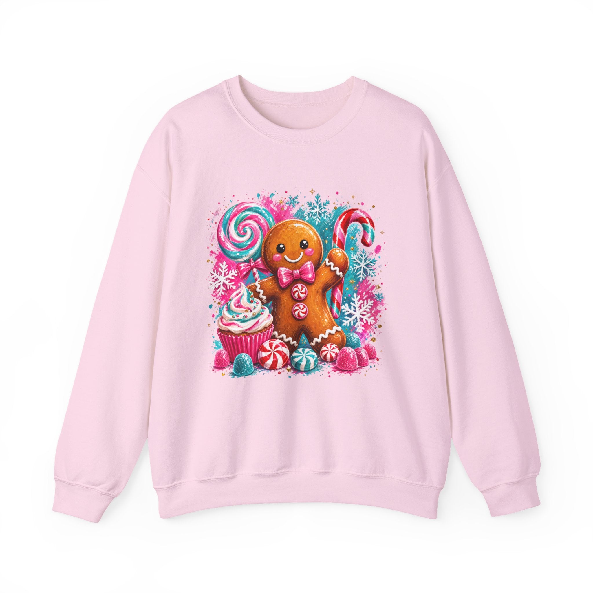 Christmas Gingerbread & Reindeer Crewneck Sweatshirt