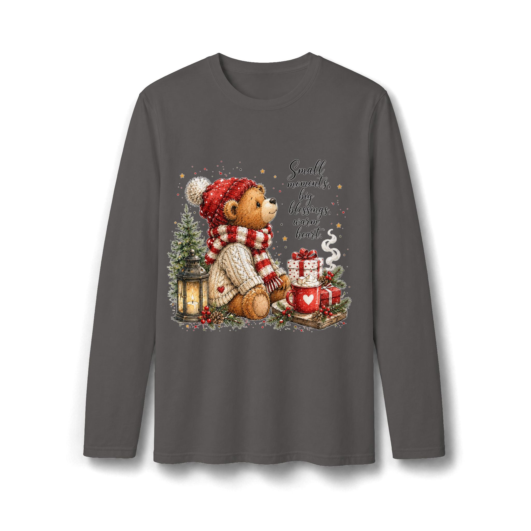 Christmas Teddy Bear & Gingerbread Man Long Sleeve T-Shirt