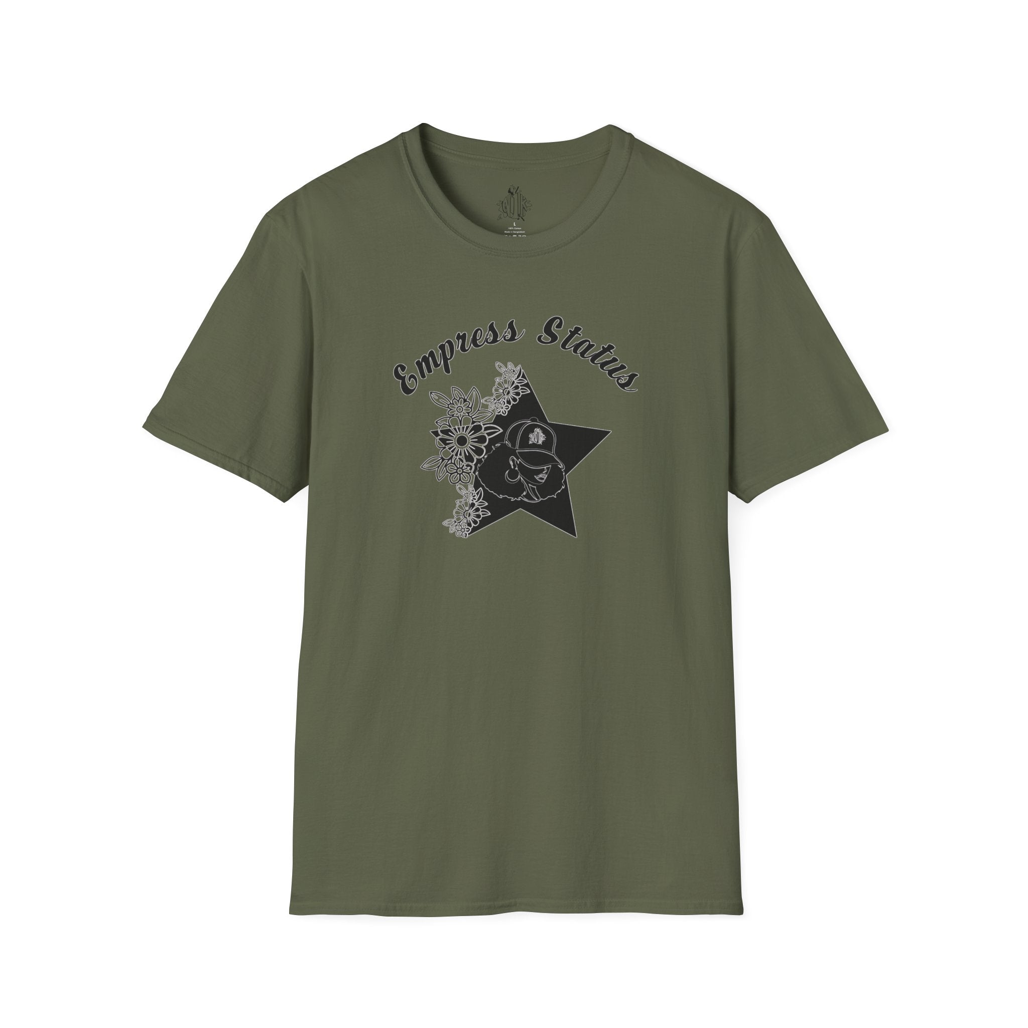 Empress Black Girl Floral Status T-shirt
