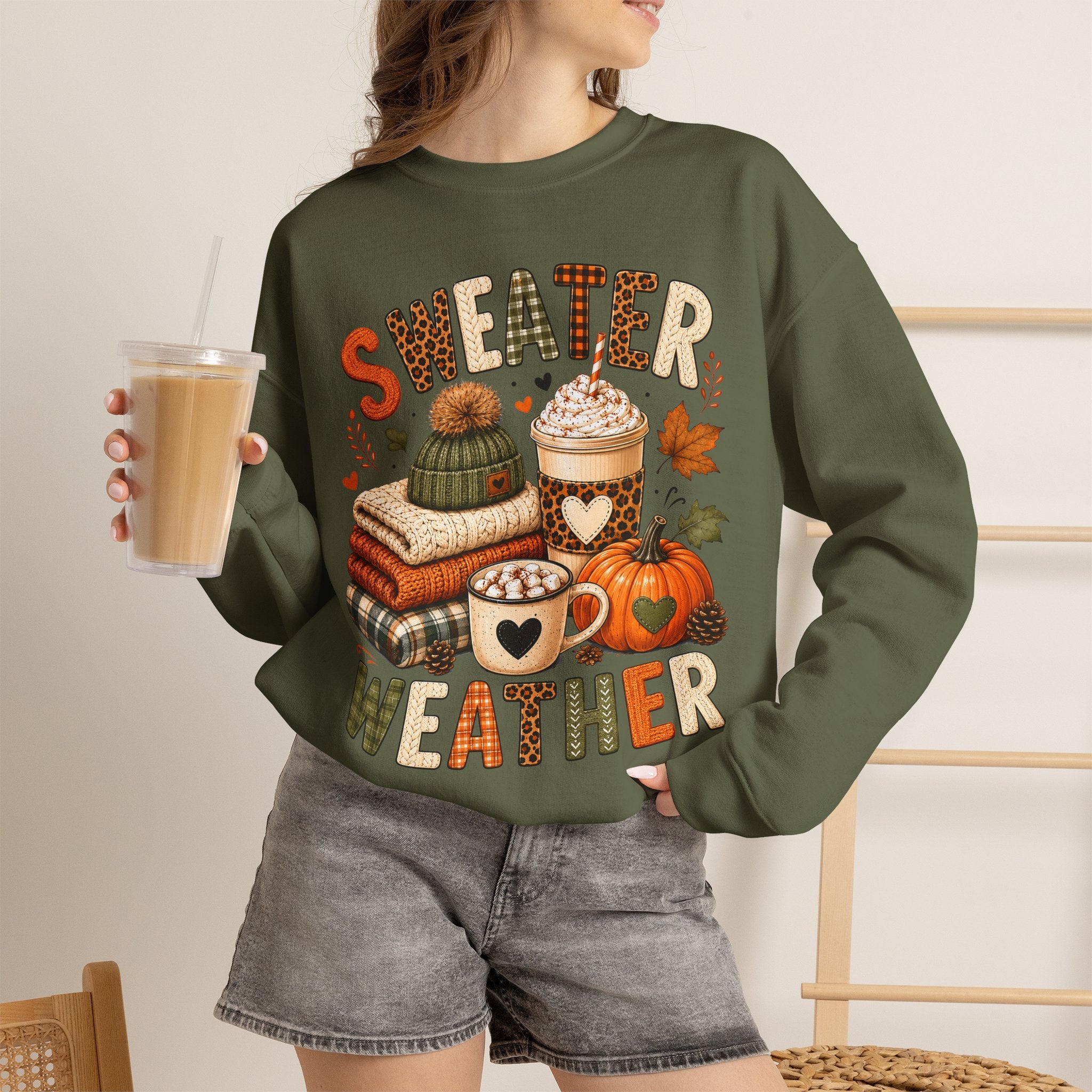 Sweater Weather Autumn Crewneck Sweatshirt
